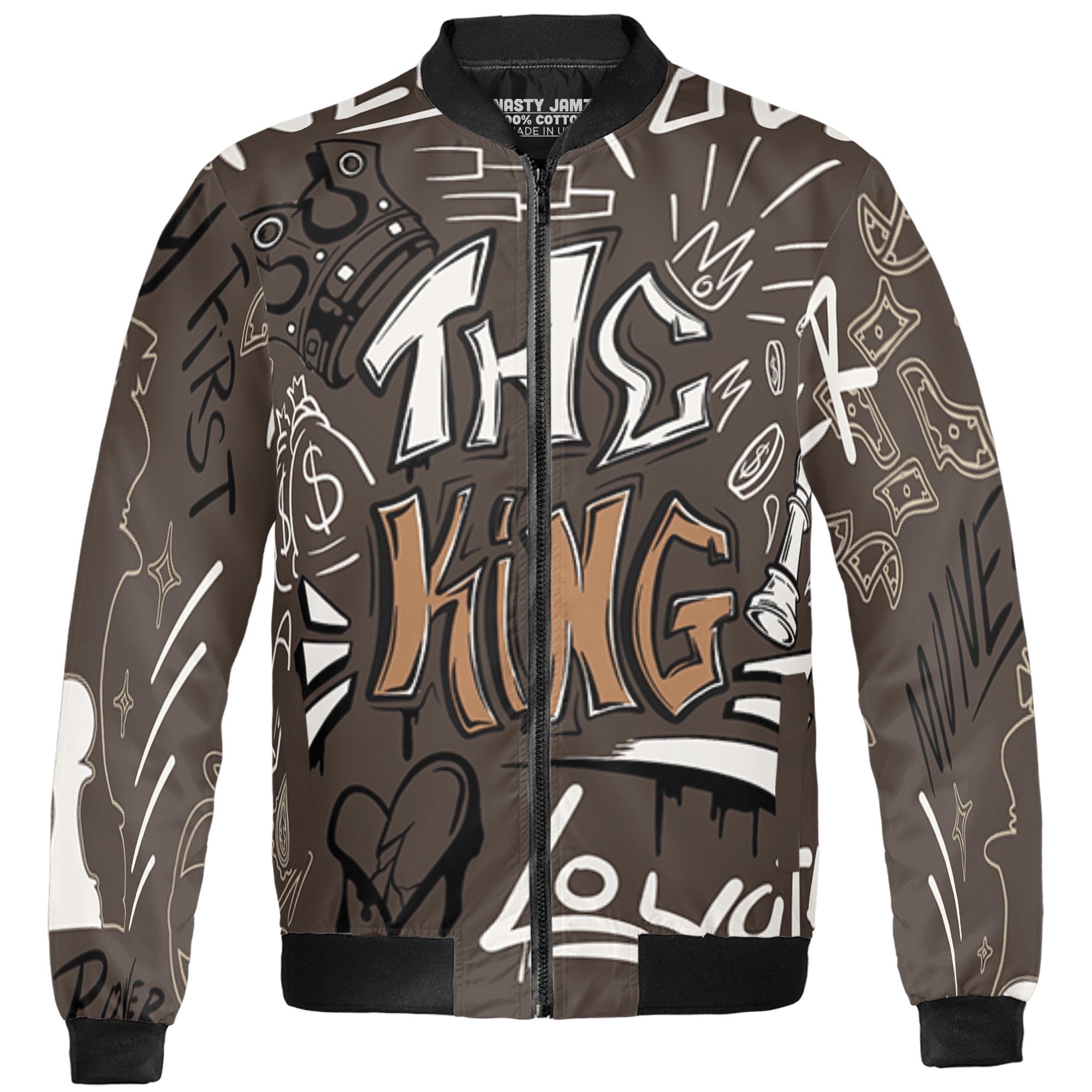 Jumpman Jack Jacket Match The King 3D All-Over Print Graffiti - NastyJamz