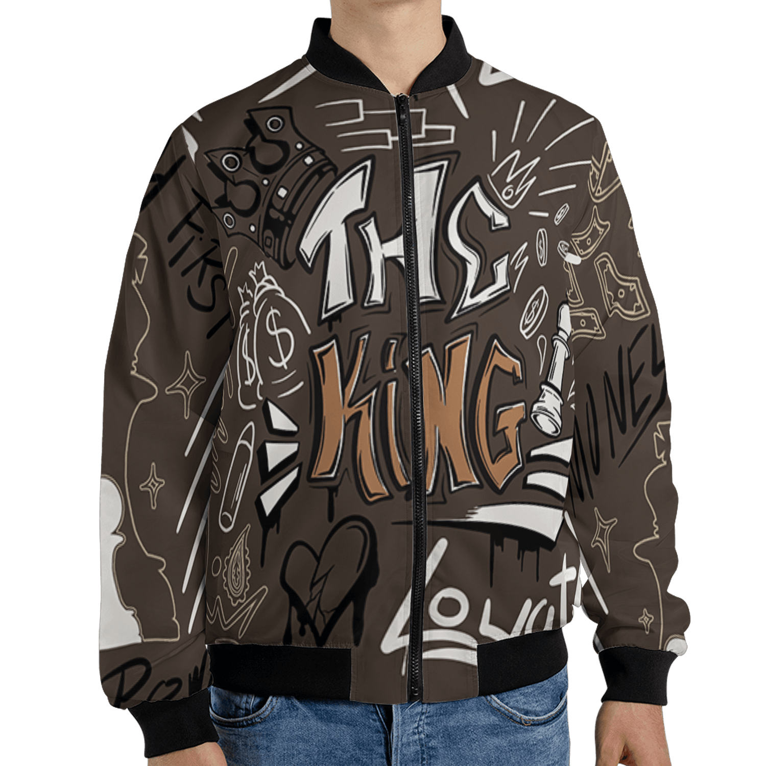 Jumpman Jack Jacket Match The King 3D All-Over Print Graffiti - NastyJamz