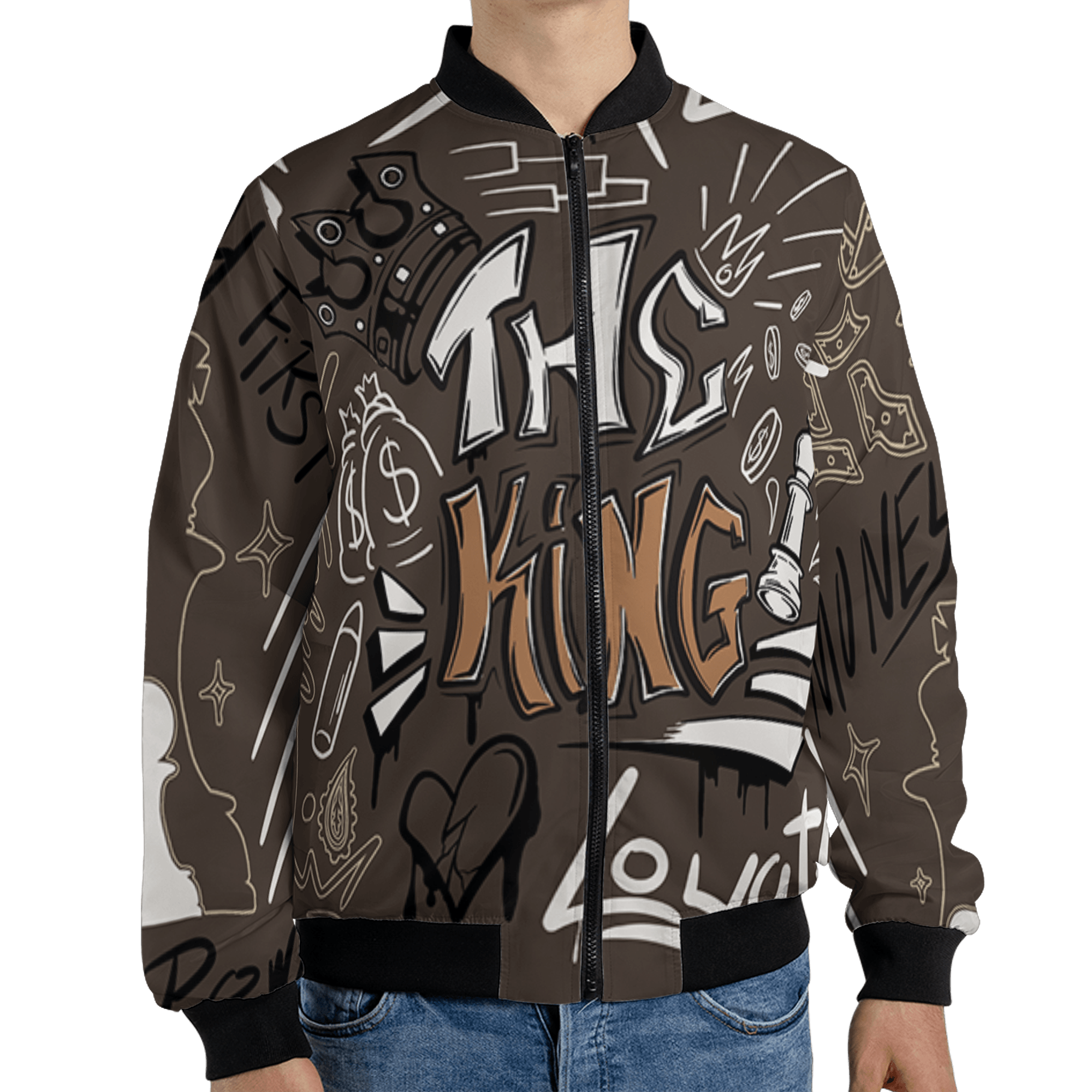 Jumpman Jack Jacket Match The King 3D All-Over Print Graffiti - NastyJamz