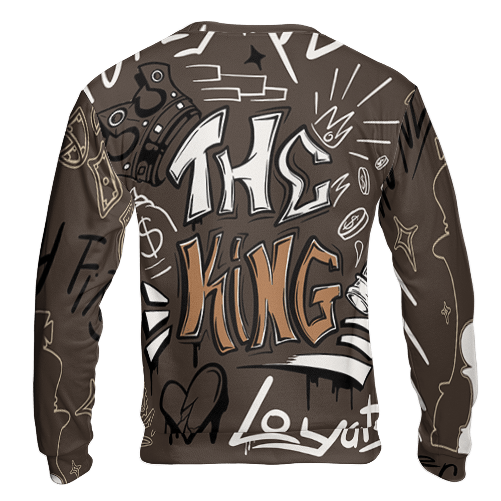 Jumpman Jack Sweatshirt Match The King 3D All-Over Print Graffiti - NastyJamz