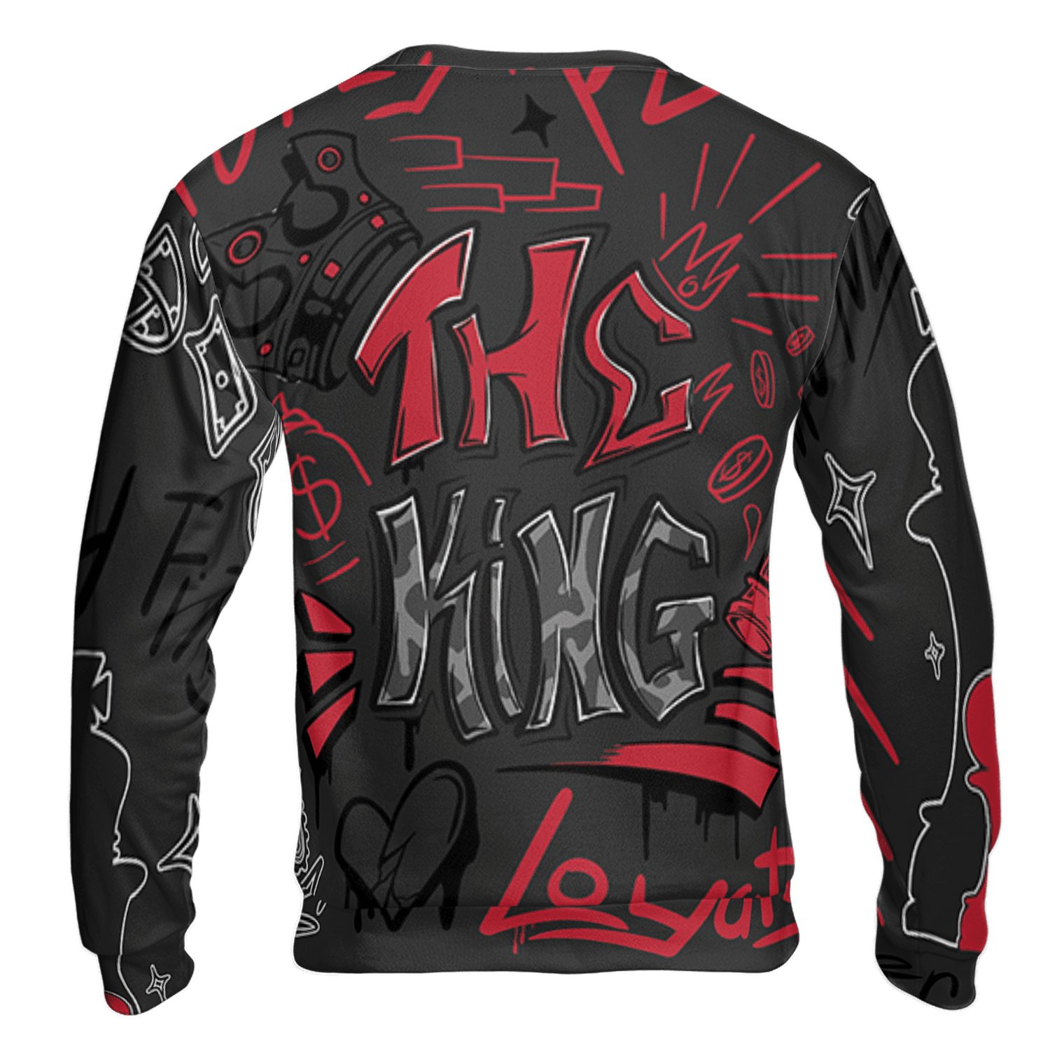 Spizike Low Bred Sweatshirt Match The King 3D All-Over Print Graffiti - NastyJamz