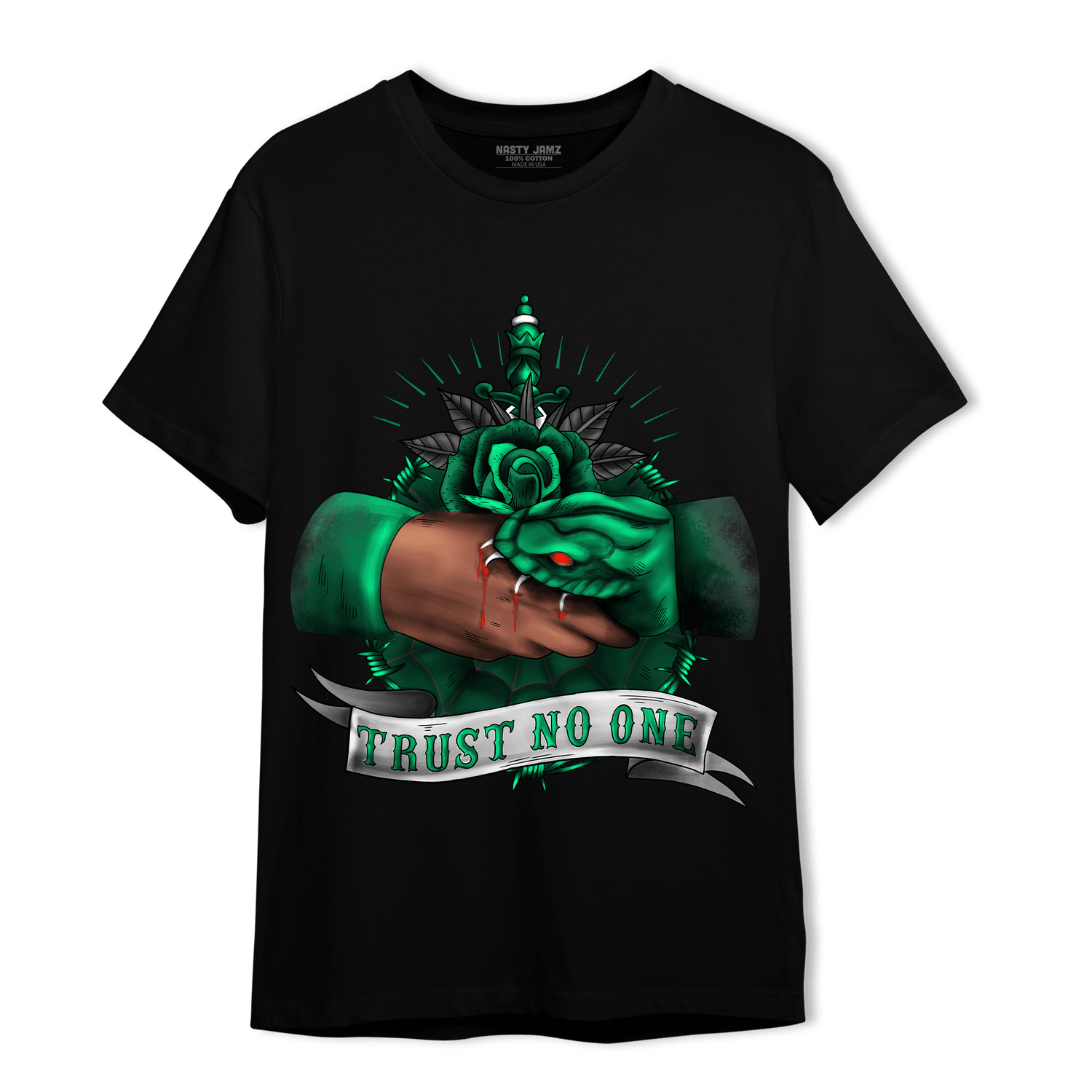 Celtic Lucky Green 1s T Shirt Match Trust No One Old School - NastyJamz