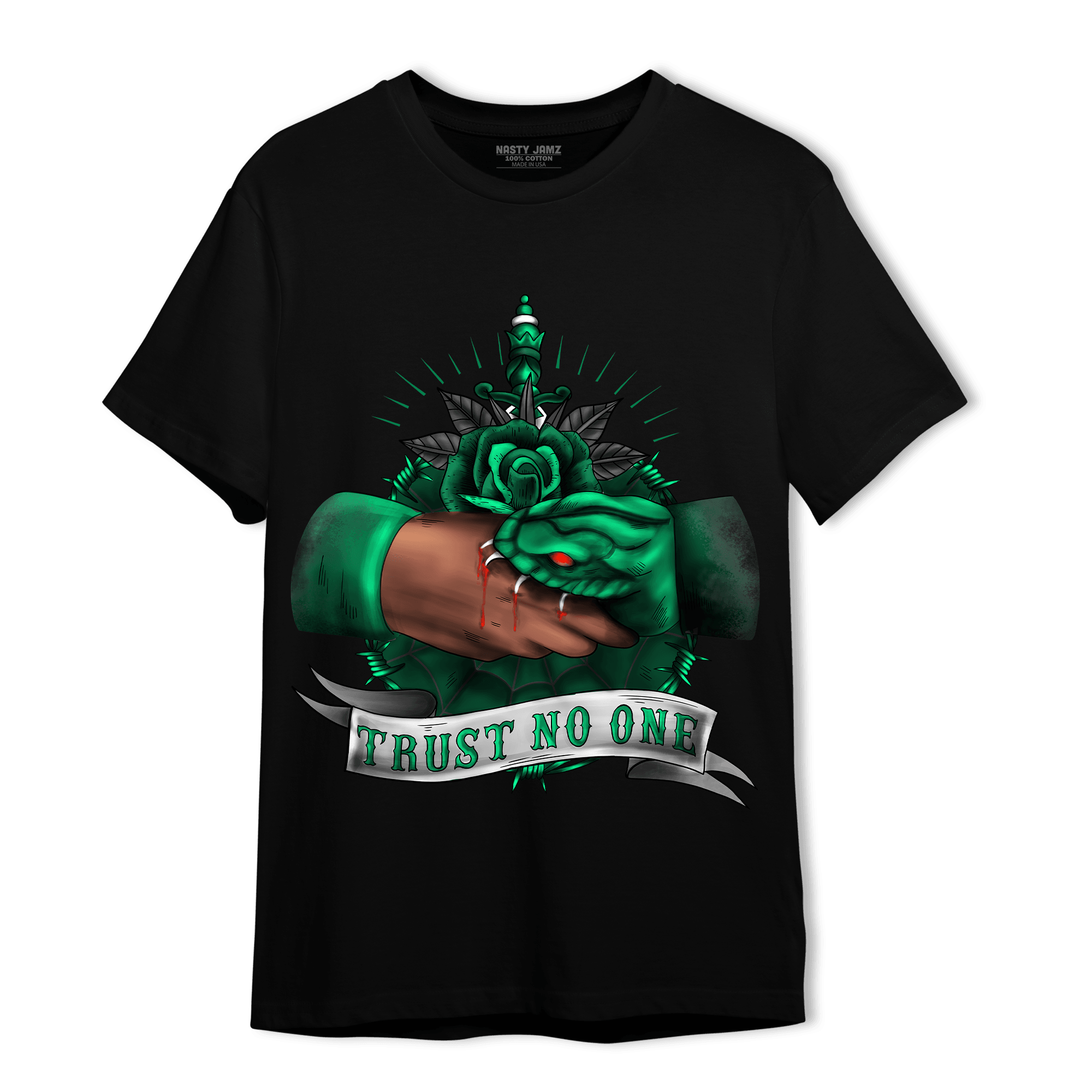 Celtic Lucky Green 1s T Shirt Match Trust No One Old School - NastyJamz