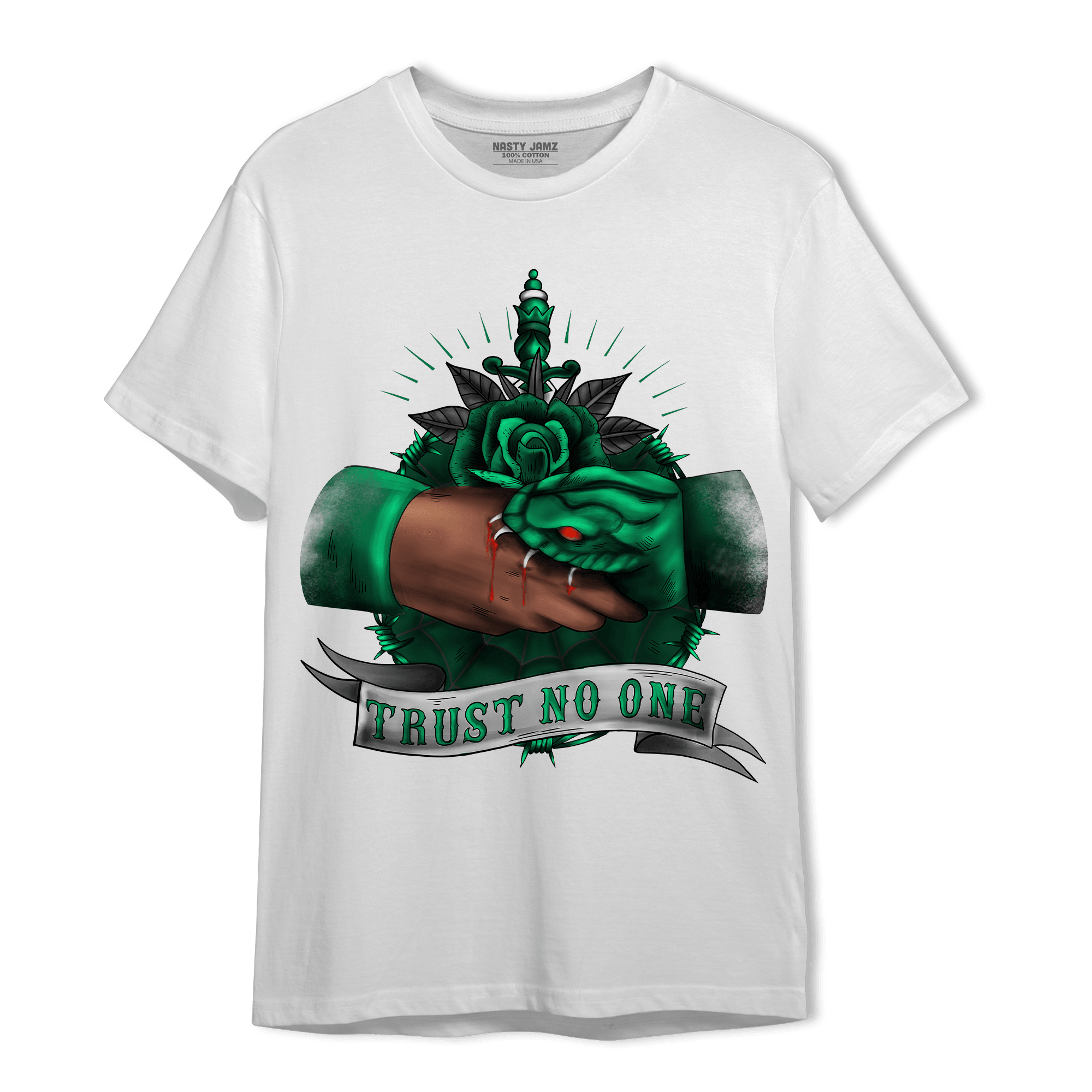 Celtic Lucky Green 1s T Shirt Match Trust No One Old School - NastyJamz
