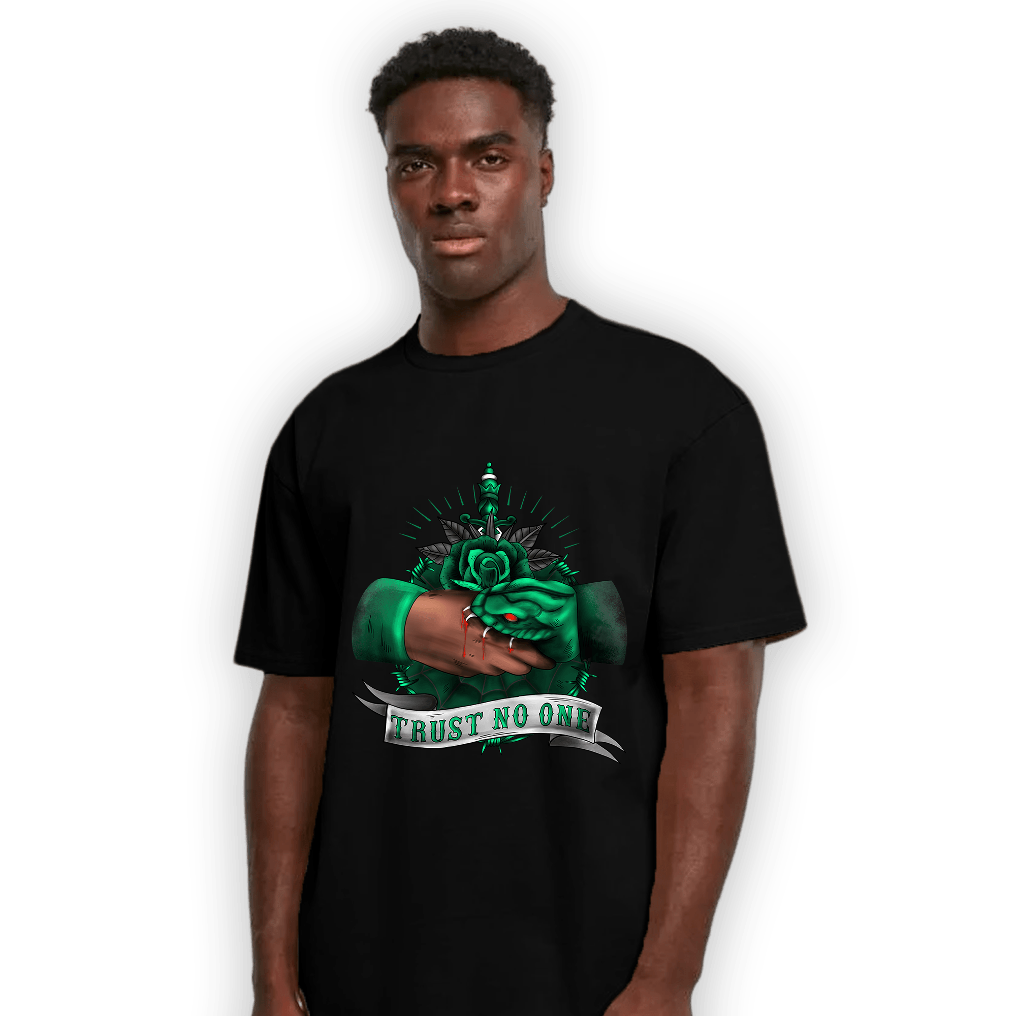 Celtic Lucky Green 1s T Shirt Match Trust No One Old School - NastyJamz
