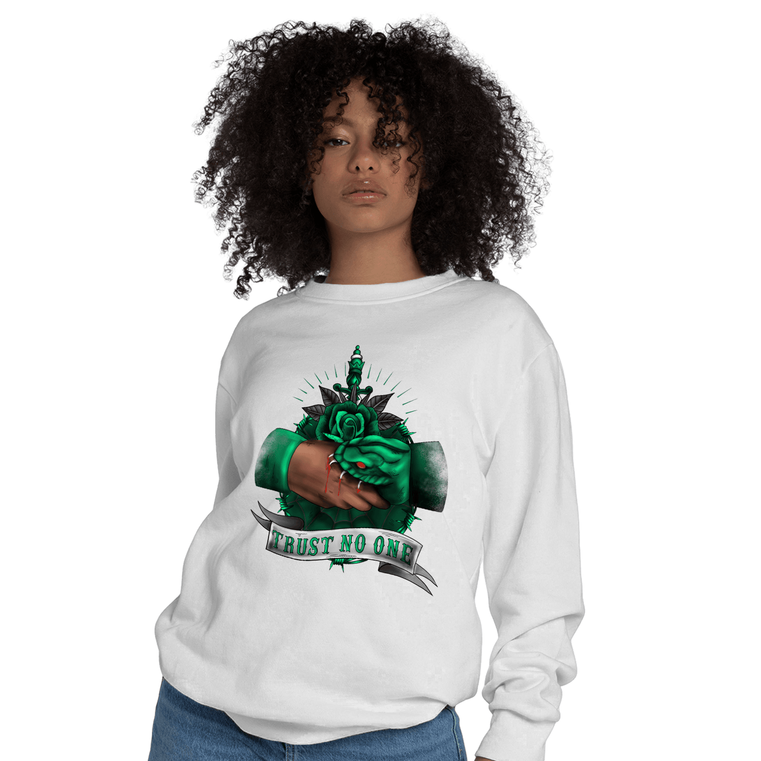 Celtic Lucky Green 1s Sweatshirt Match Trust No One Old School - NastyJamz