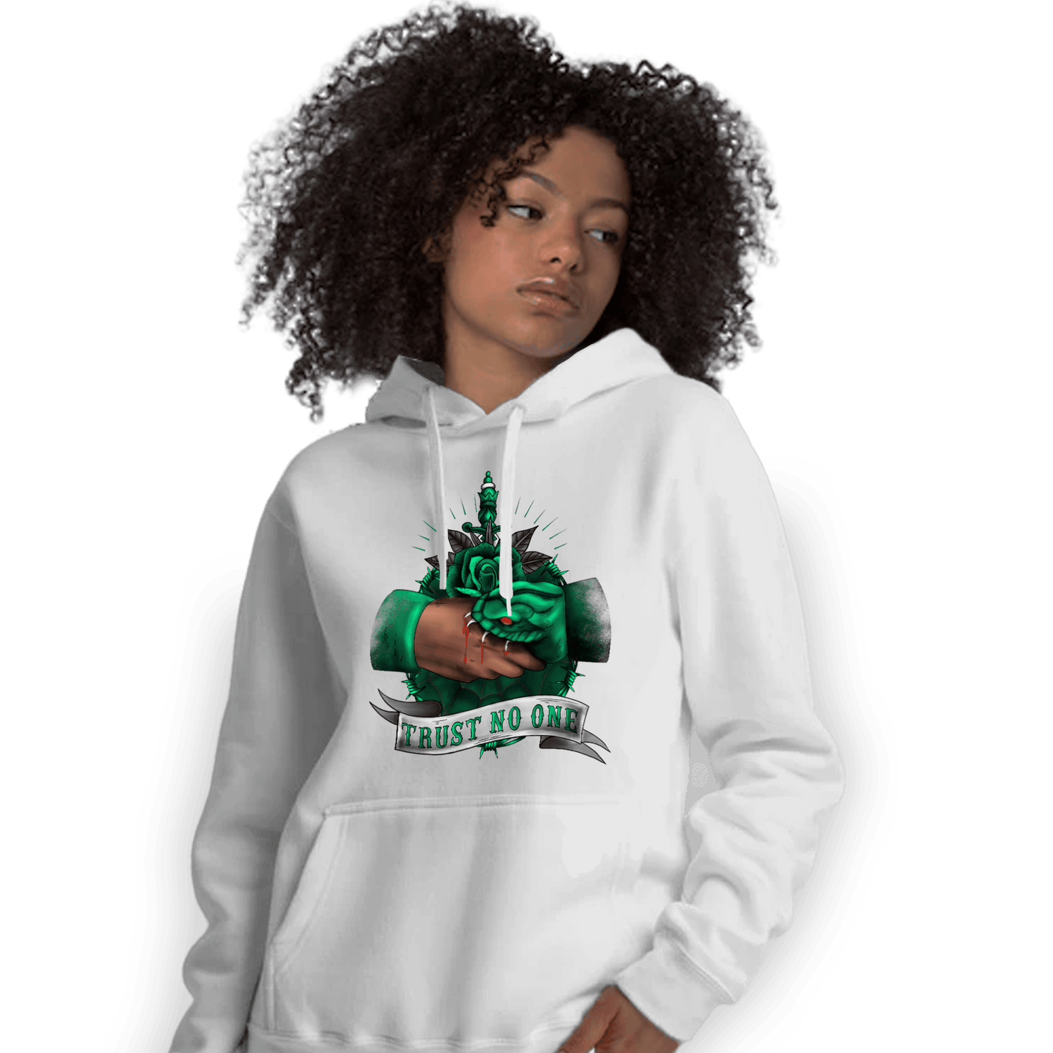 Celtic Lucky Green 1s Hoodie Match Trust No One Old School - NastyJamz