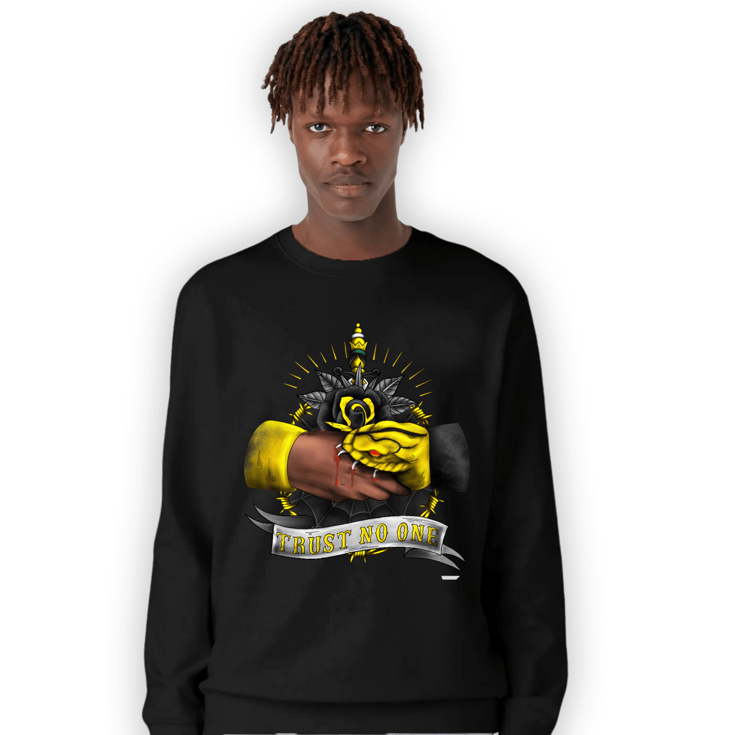 Thunder 4s Sweatshirt Match Trust No One Old School - NastyJamz
