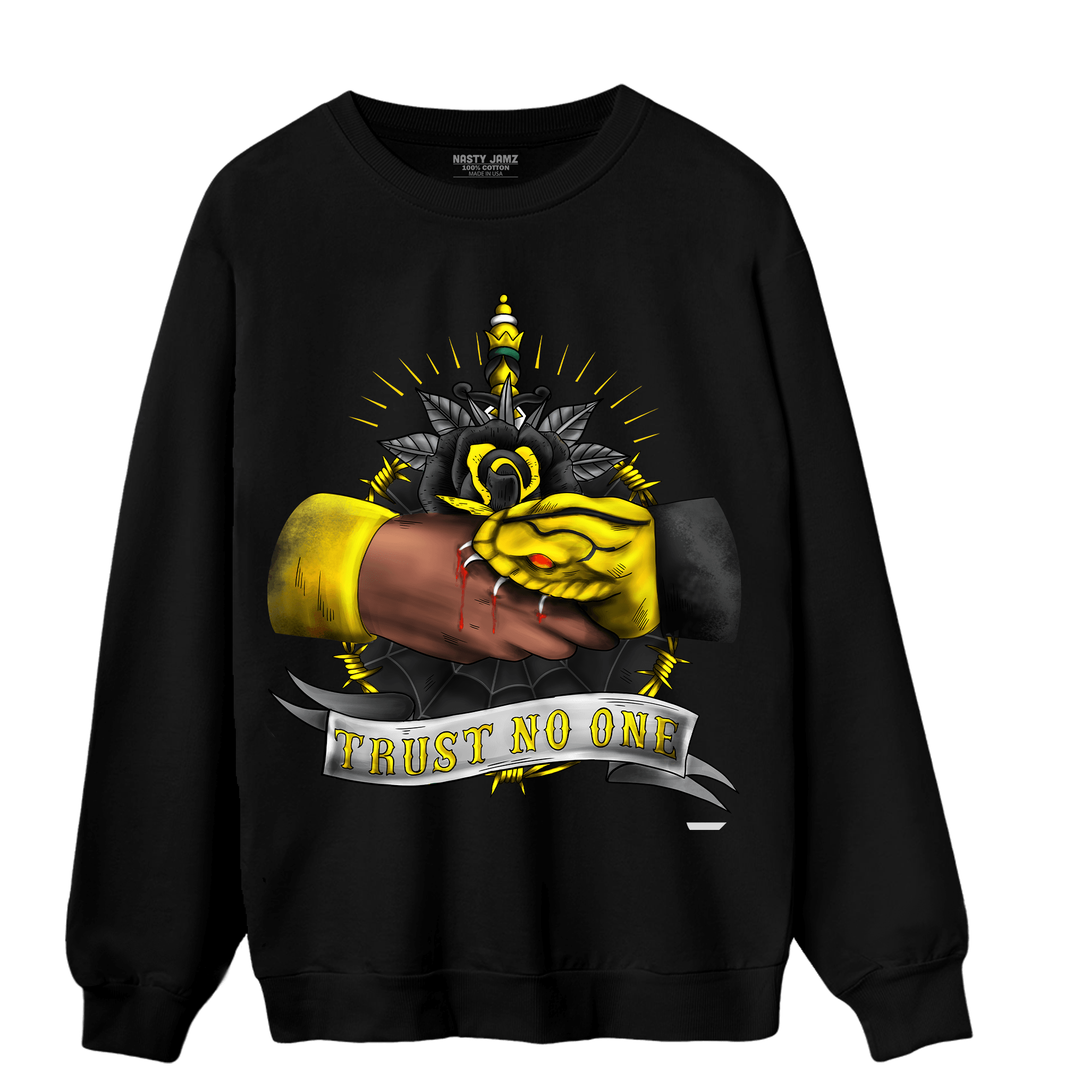 Thunder 4s Sweatshirt Match Trust No One Old School - NastyJamz