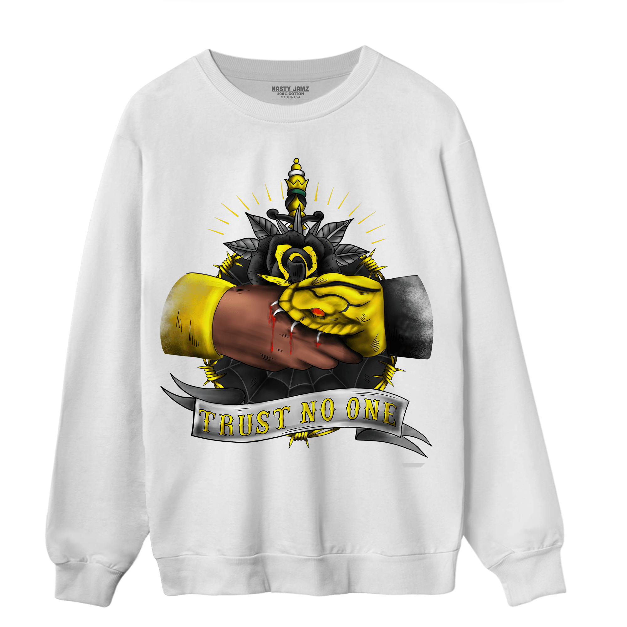 Thunder 4s Sweatshirt Match Trust No One Old School - NastyJamz