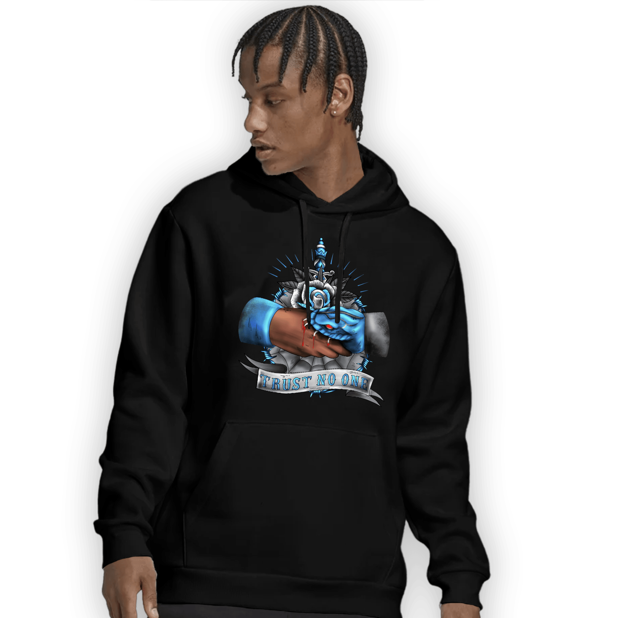 University Blue 5s Hoodie Match Trust No One Old School - NastyJamz