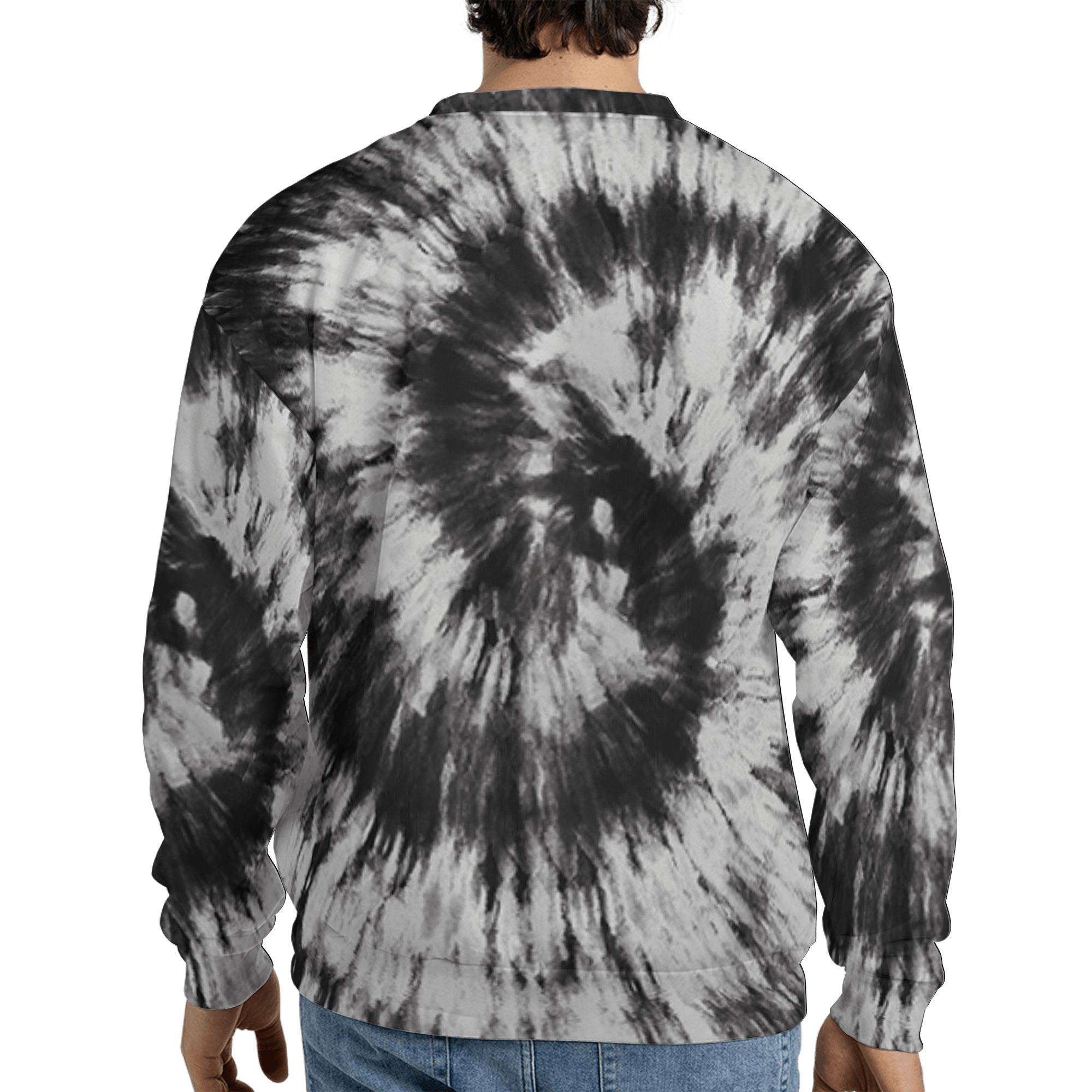 Retro High OG Black White 1s Sweatshirt Match Tye Dye 3D All-Over Print Spiral - NastyJamz