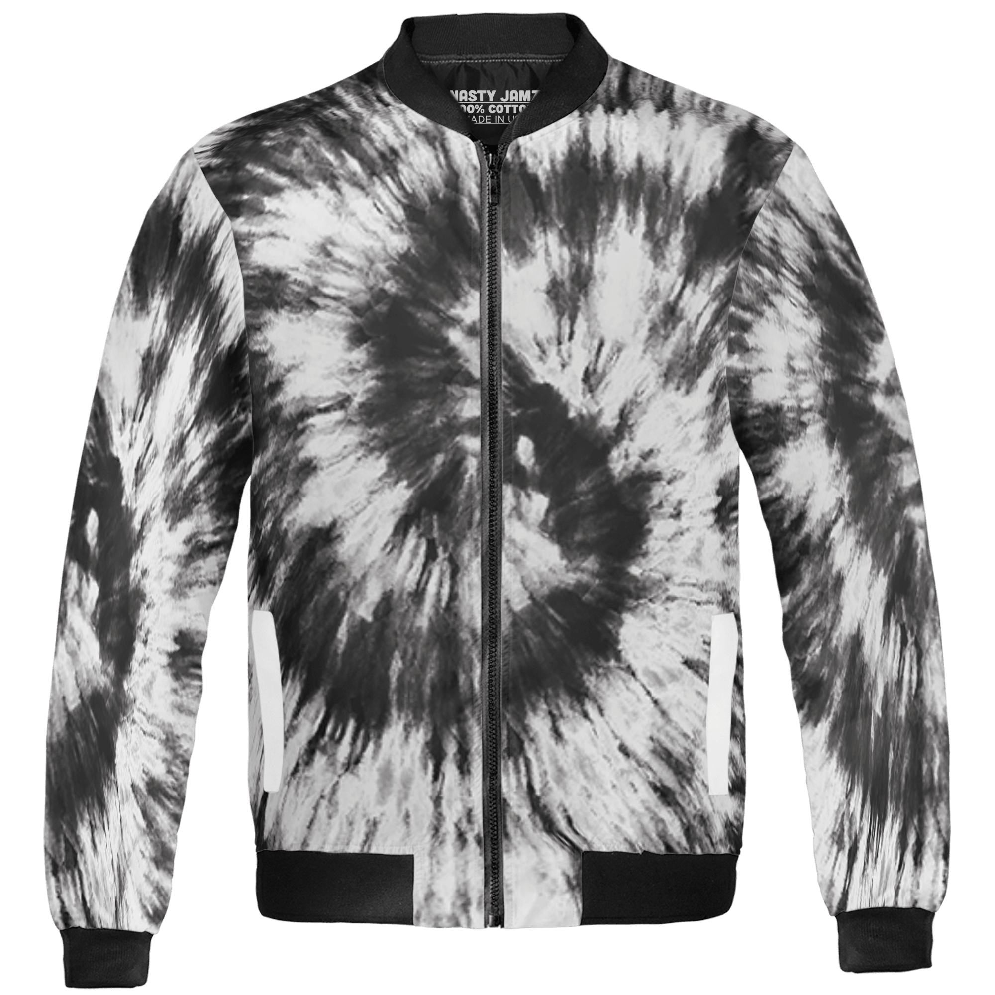 Retro High OG Black White 1s Jacket Match Tye Dye 3D All-Over Print Spiral - NastyJamz