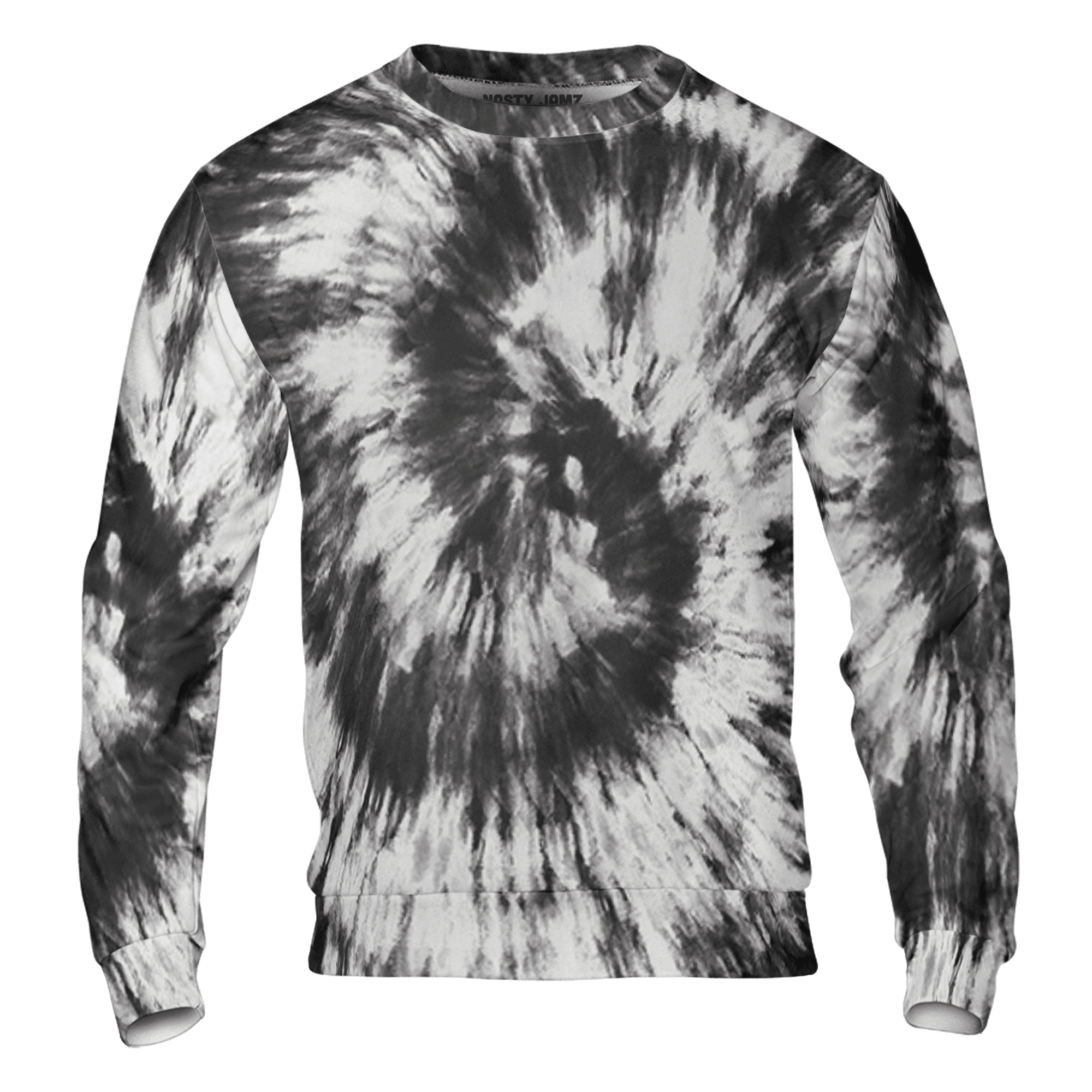 Retro High OG Black White 1s Sweatshirt Match Tye Dye 3D All-Over Print Spiral - NastyJamz