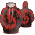 Bred Reimagined 4s Hoodie Match Tye Dye 3D All-Over Print Spiral - NastyJamz