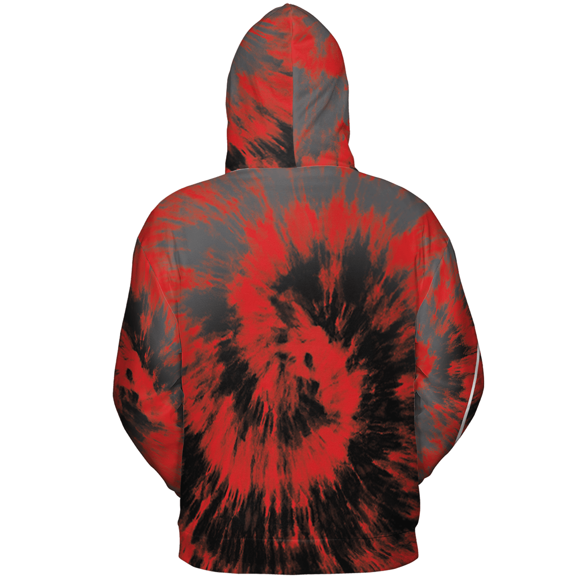 Bred Reimagined 4s Hoodie Match Tye Dye 3D All-Over Print Spiral - NastyJamz