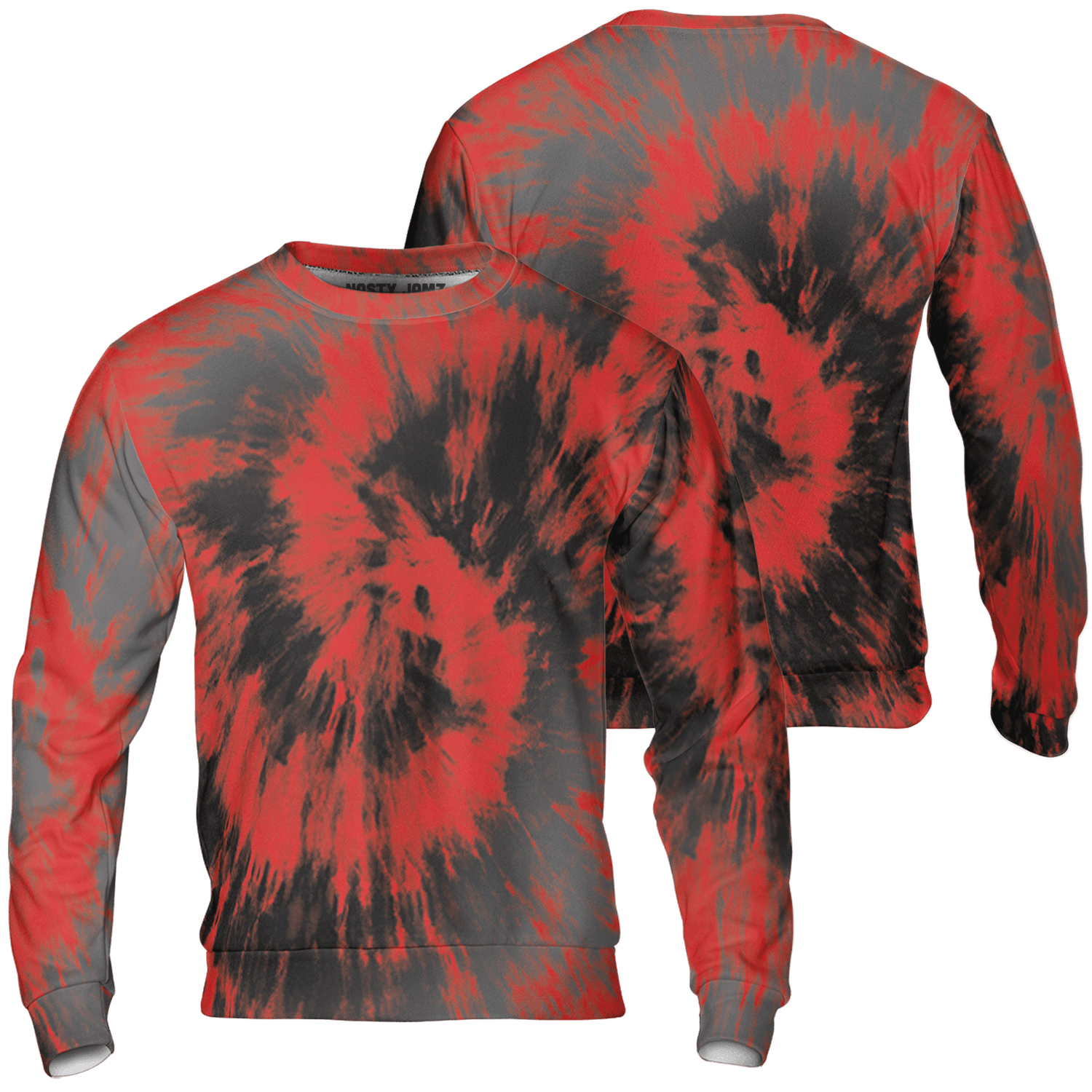 Bred Reimagined 4s Sweatshirt Match Tye Dye 3D All-Over Print Spiral - NastyJamz