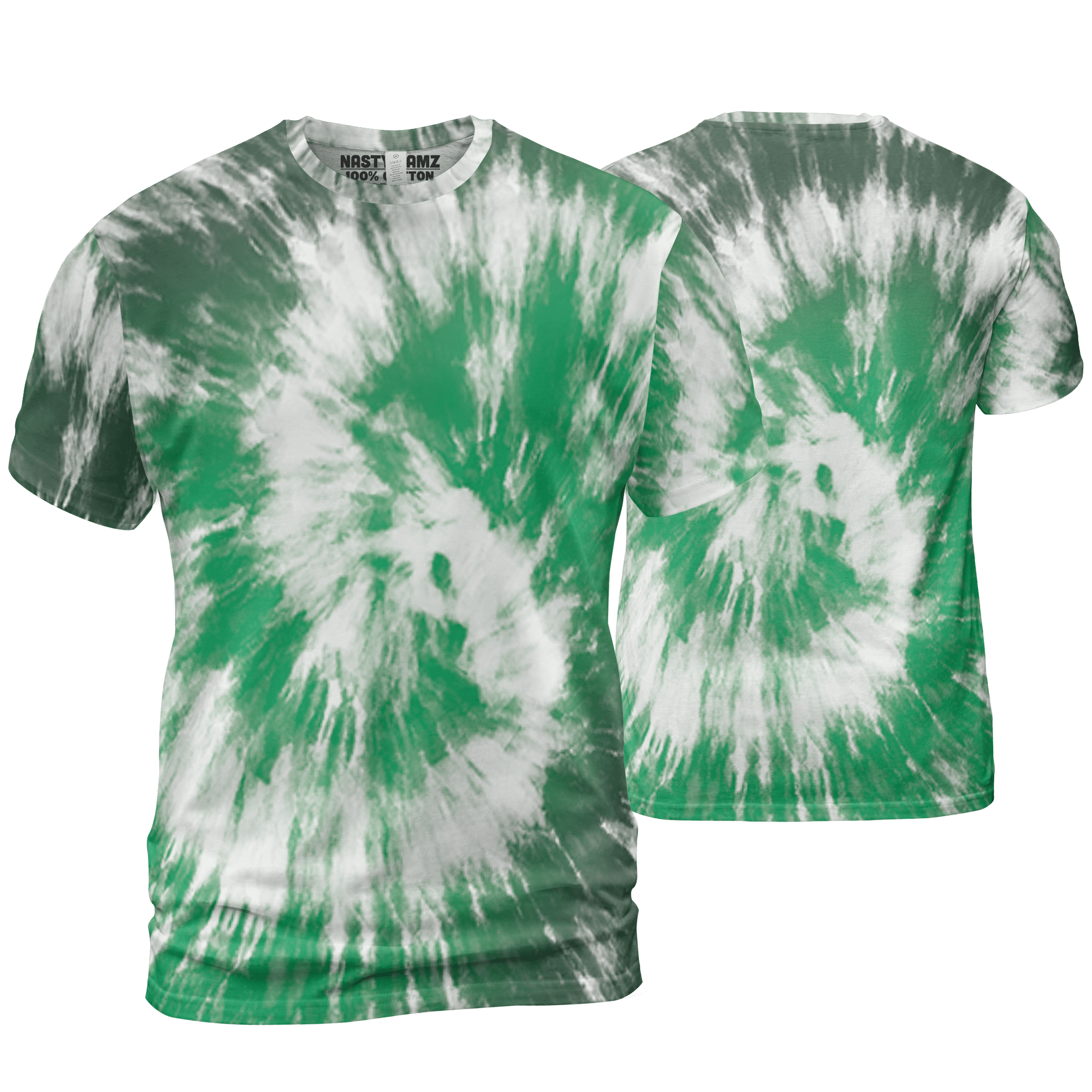 Lucky Green 5s T Shirt Match Tye Dye 3D All-Over Print Spiral - NastyJamz