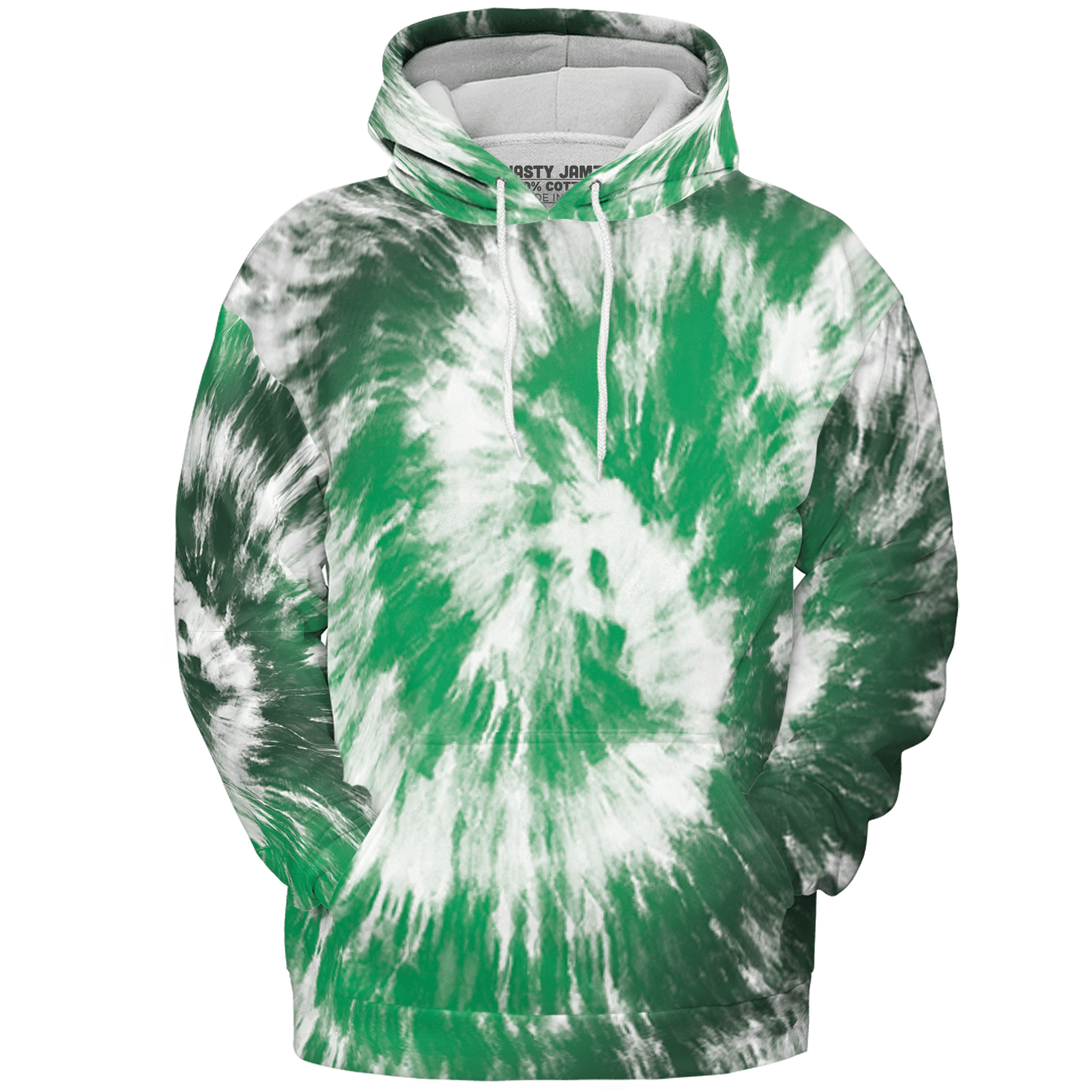 Lucky Green 5s Hoodie Match Tye Dye 3D All-Over Print Spiral - NastyJamz