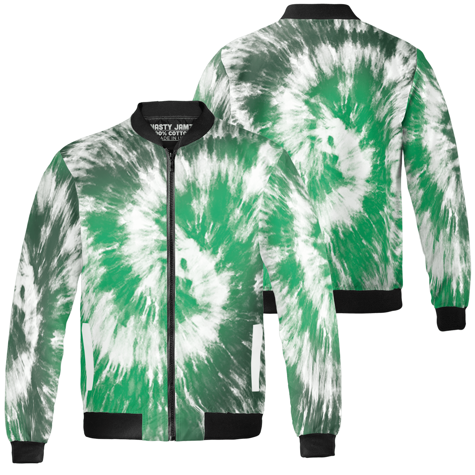 Lucky Green 5s Jacket Match Tye Dye 3D All-Over Print Spiral - NastyJamz