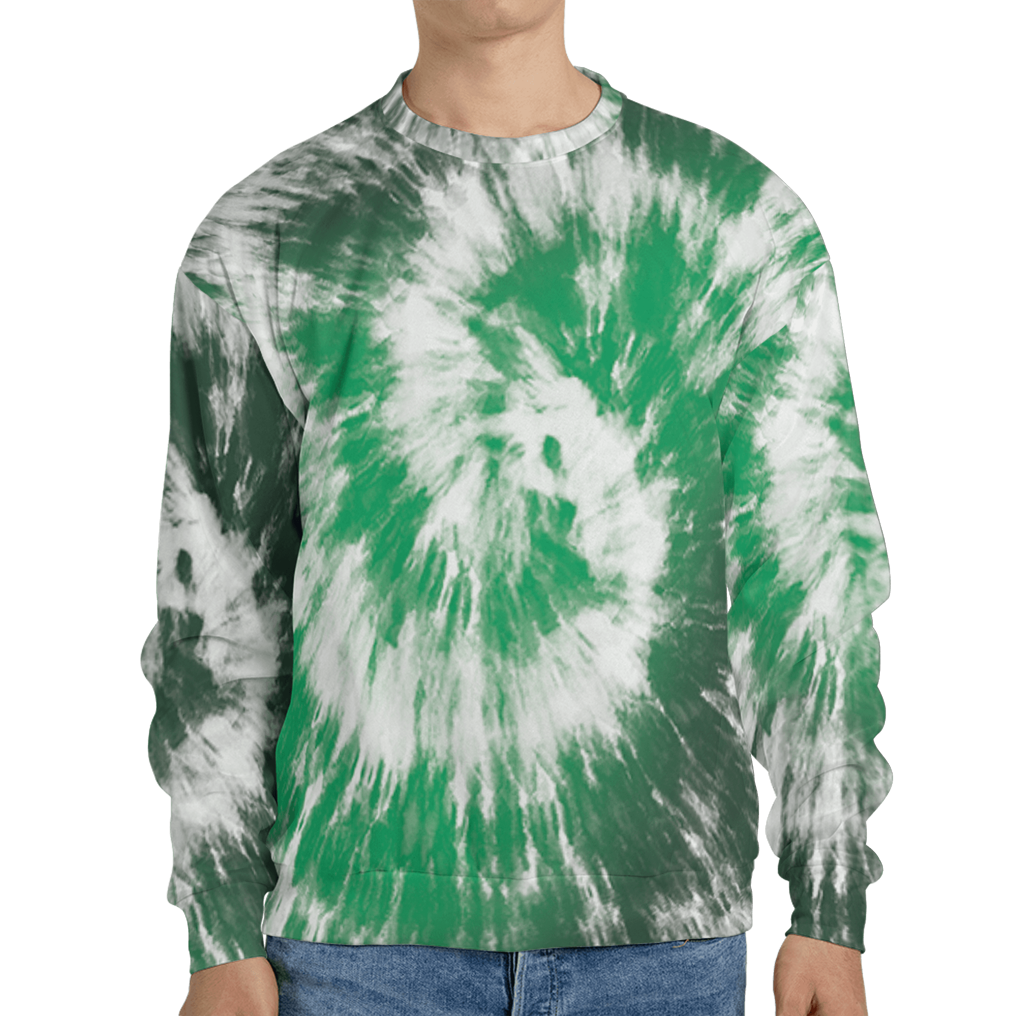 Lucky Green 5s Sweatshirt Match Tye Dye 3D All-Over Print Spiral - NastyJamz