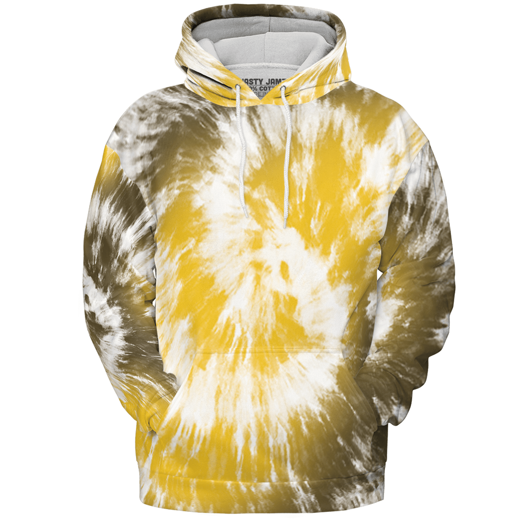 Yellow Ochre 6s Hoodie Match Tye Dye 3D All-Over Print Spiral - NastyJamz