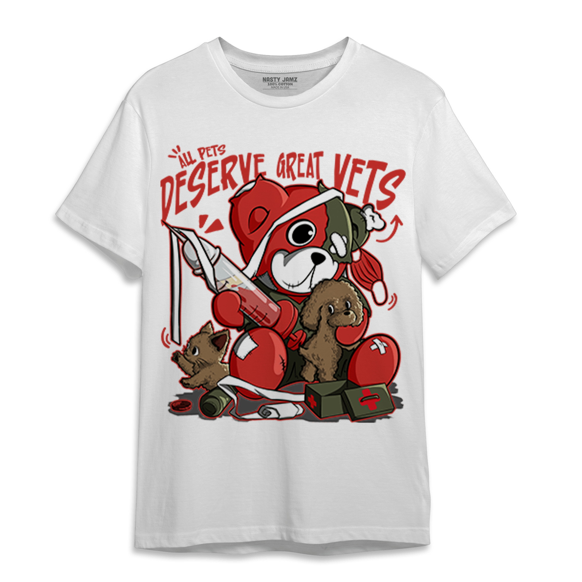 Dunk Low Mystic Red T Shirt Match Veterinary BER - NastyJamz