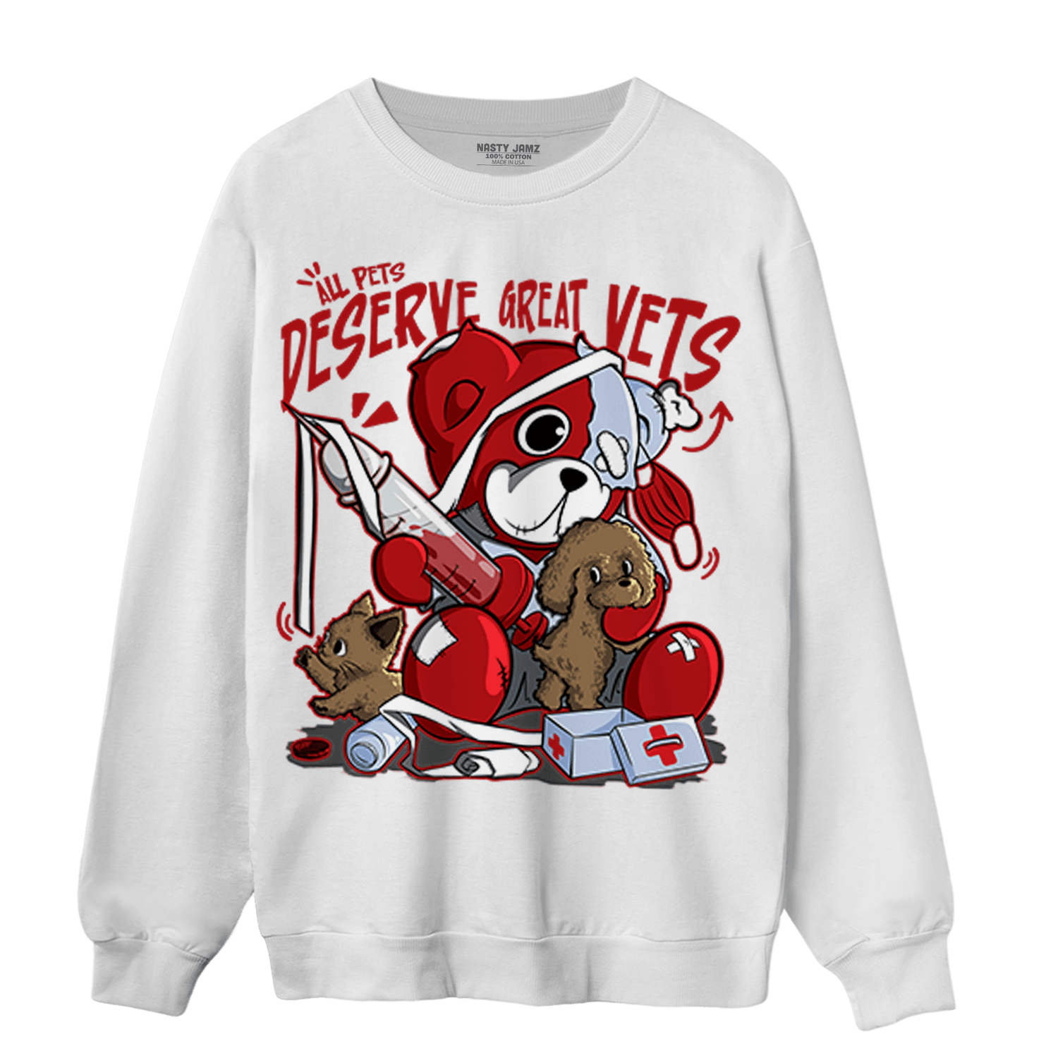 Cherry 11s Sweatshirt Match Veterinary BER - NastyJamz