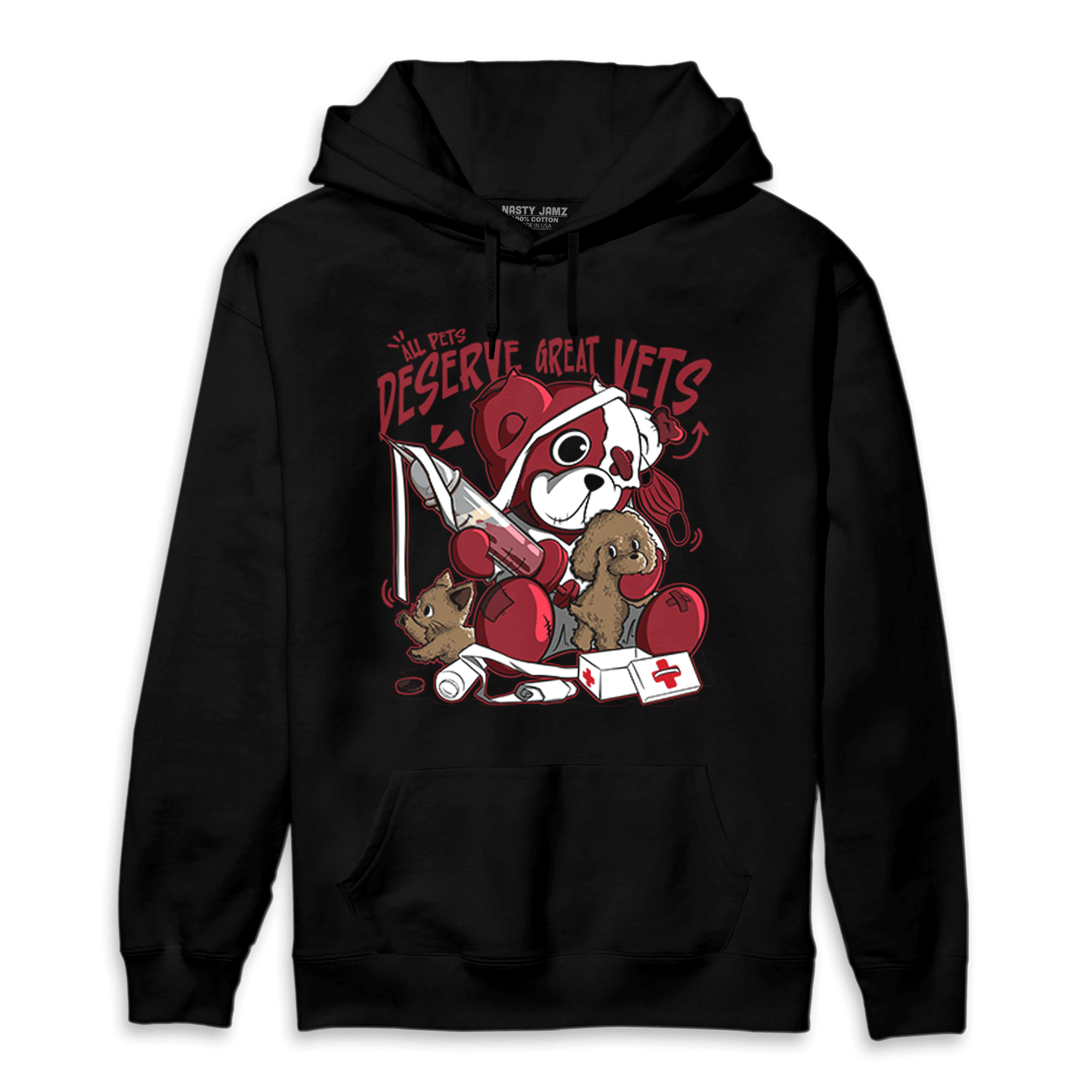 Cherry 12s Hoodie Match Veterinary BER - NastyJamz