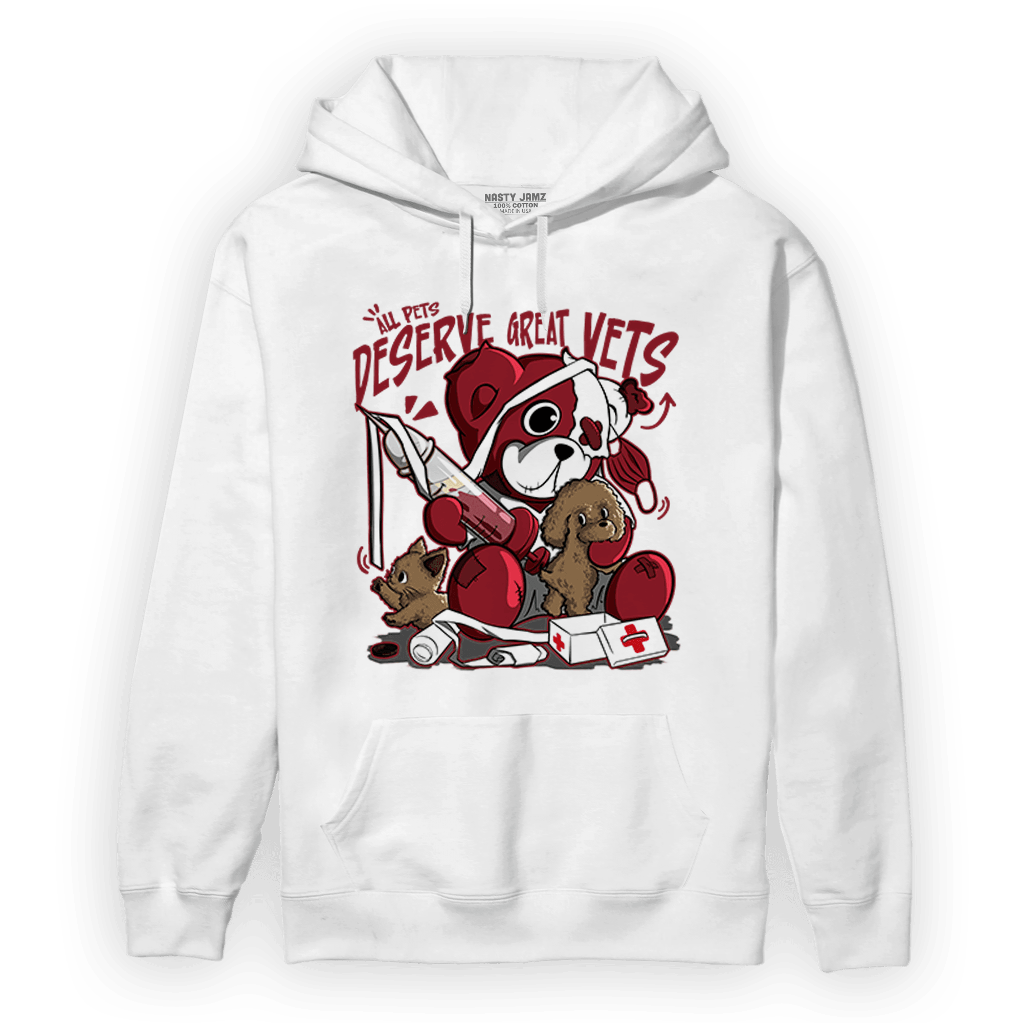 Cherry 12s Hoodie Match Veterinary BER - NastyJamz