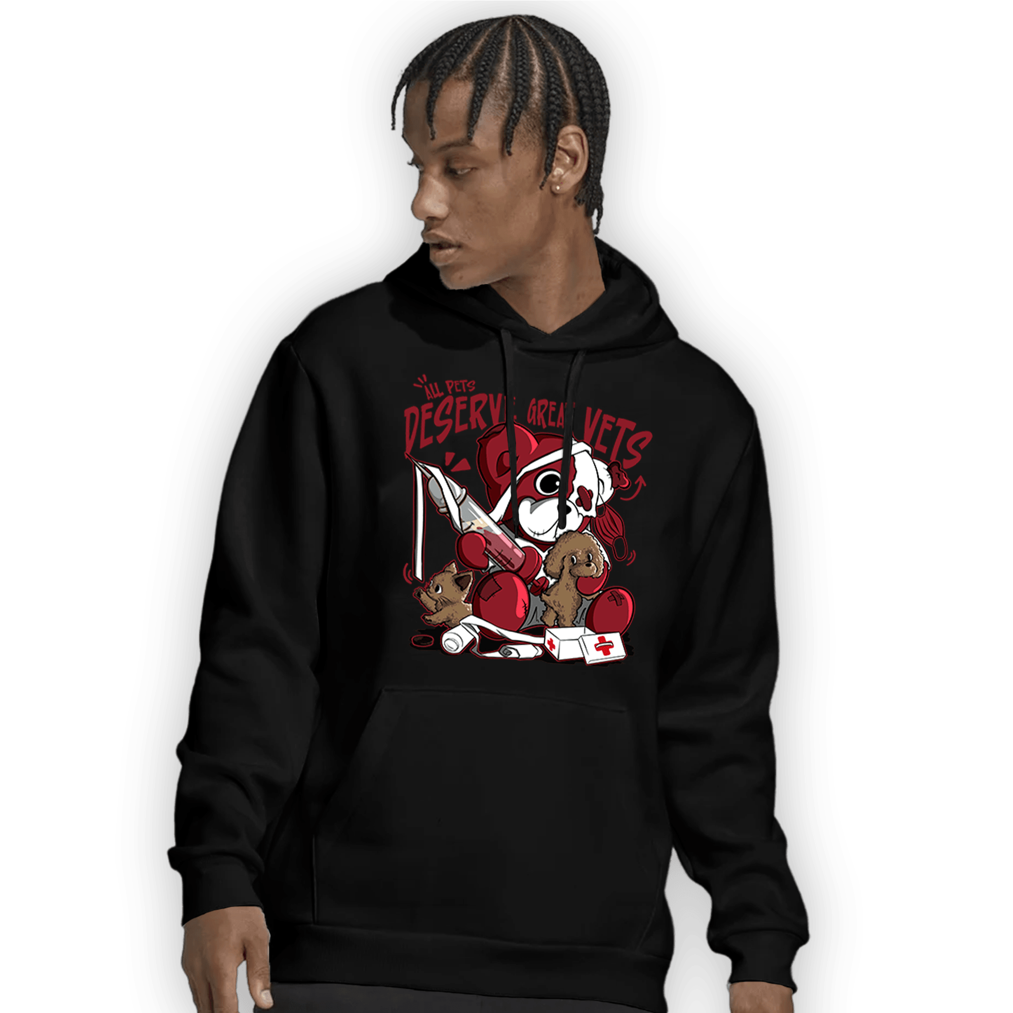 Cherry 12s Hoodie Match Veterinary BER - NastyJamz