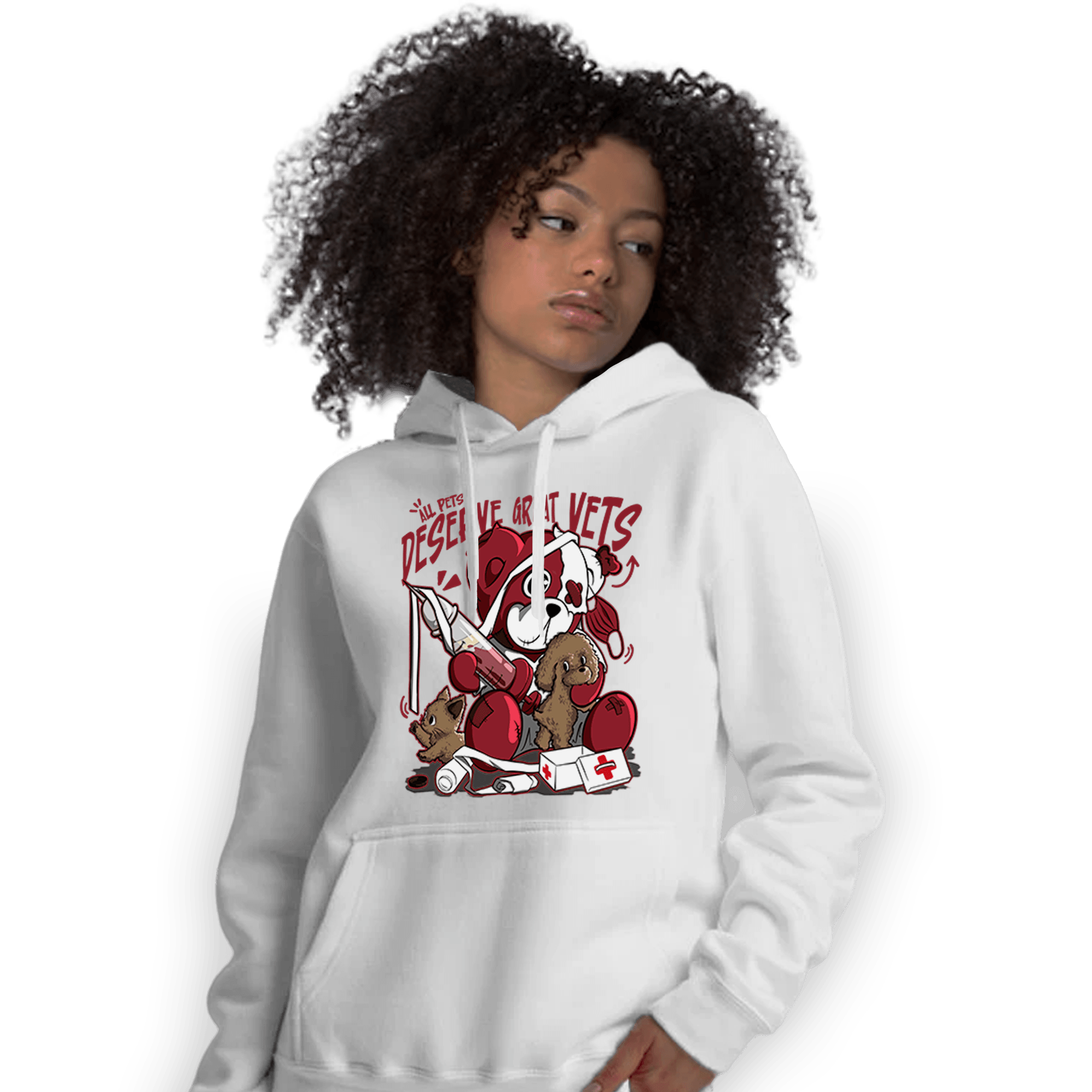 Cherry 12s Hoodie Match Veterinary BER - NastyJamz