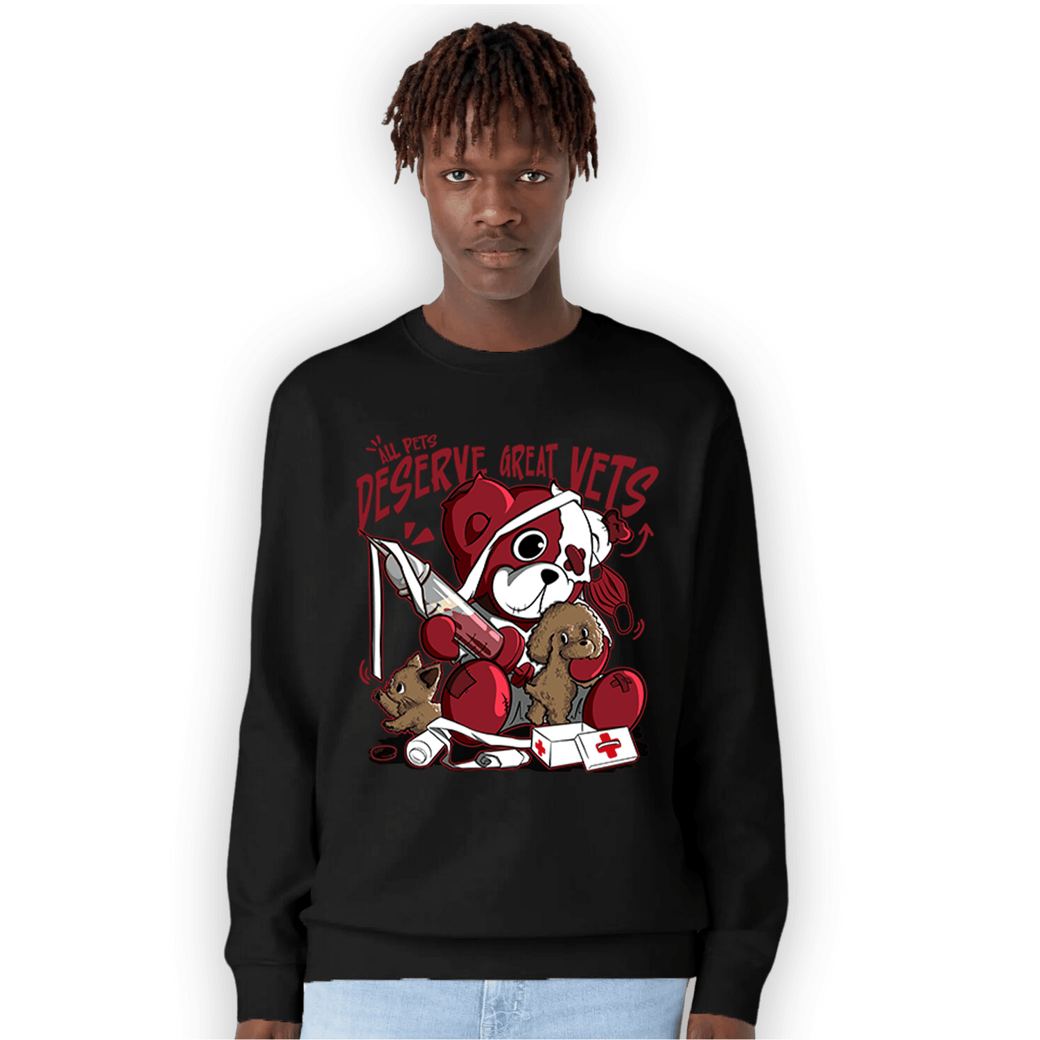 Cherry 12s Sweatshirt Match Veterinary BER - NastyJamz