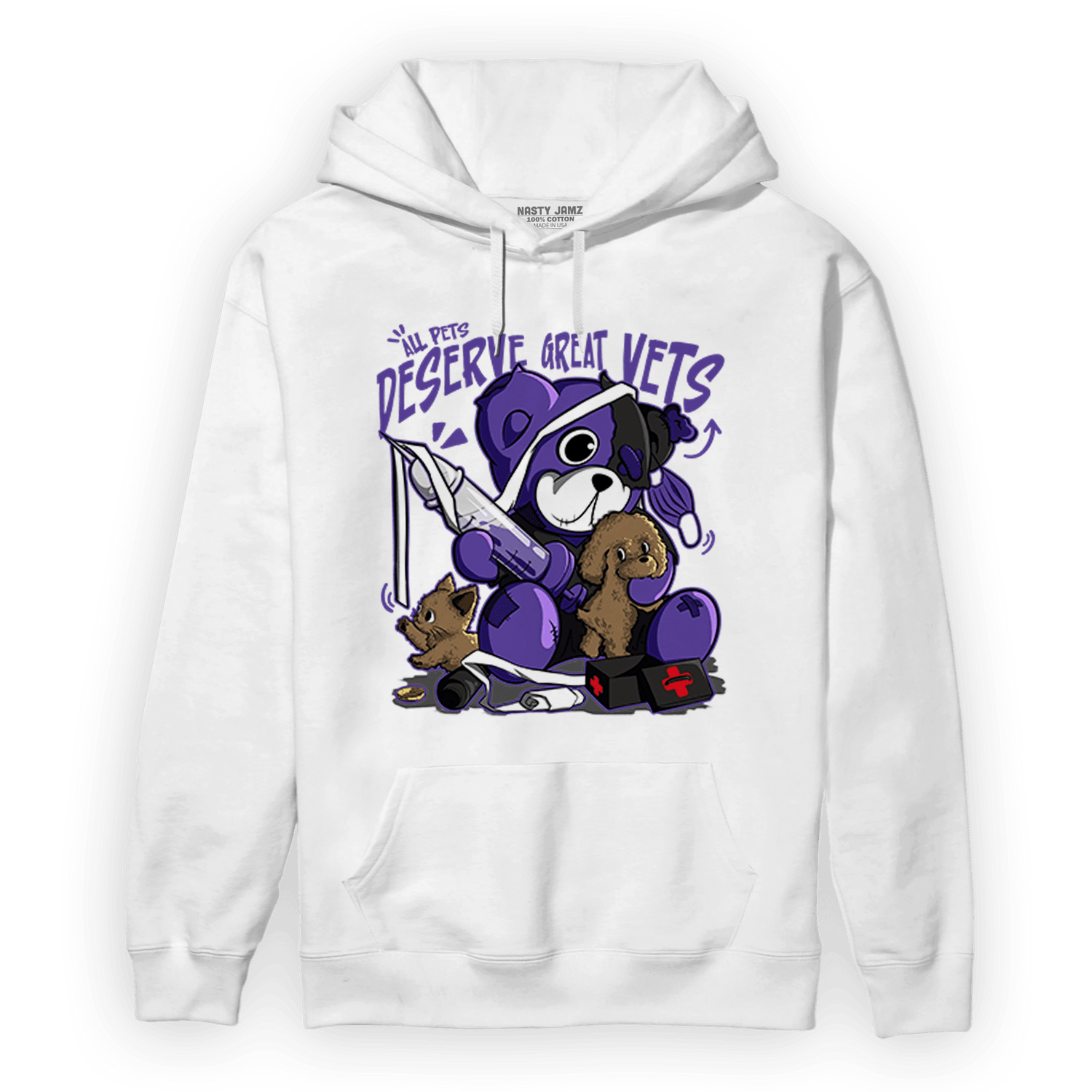 Field Purple 12s Hoodie Match Veterinary BER - NastyJamz