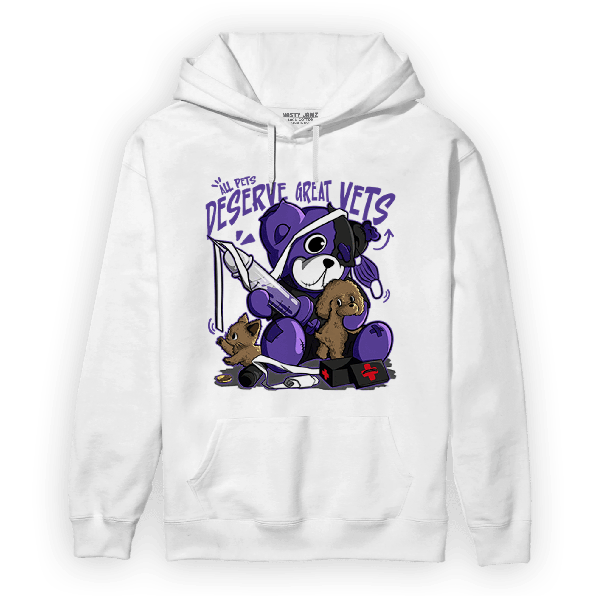 Field Purple 12s Hoodie Match Veterinary BER - NastyJamz