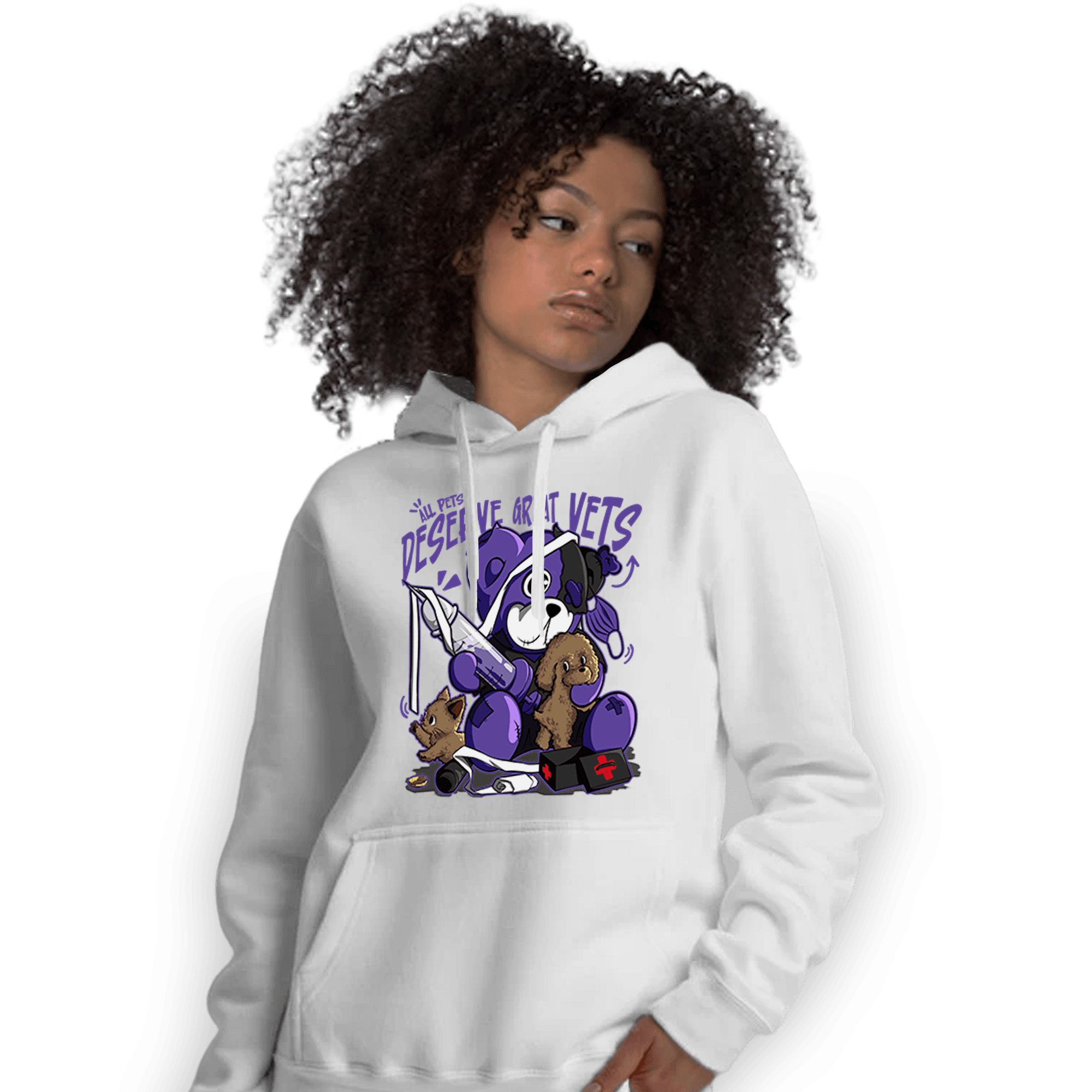 Field Purple 12s Hoodie Match Veterinary BER - NastyJamz
