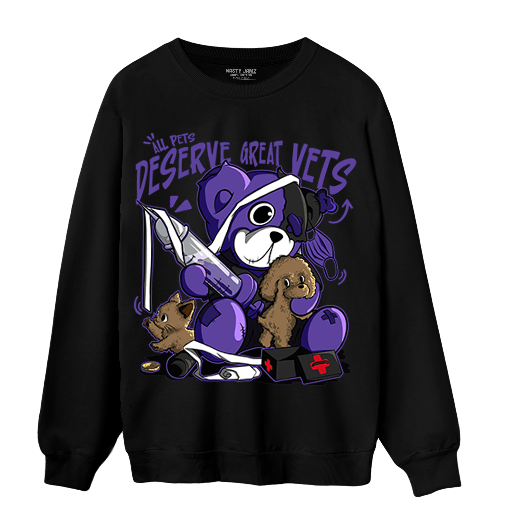 Field Purple 12s Sweatshirt Match Veterinary BER - NastyJamz