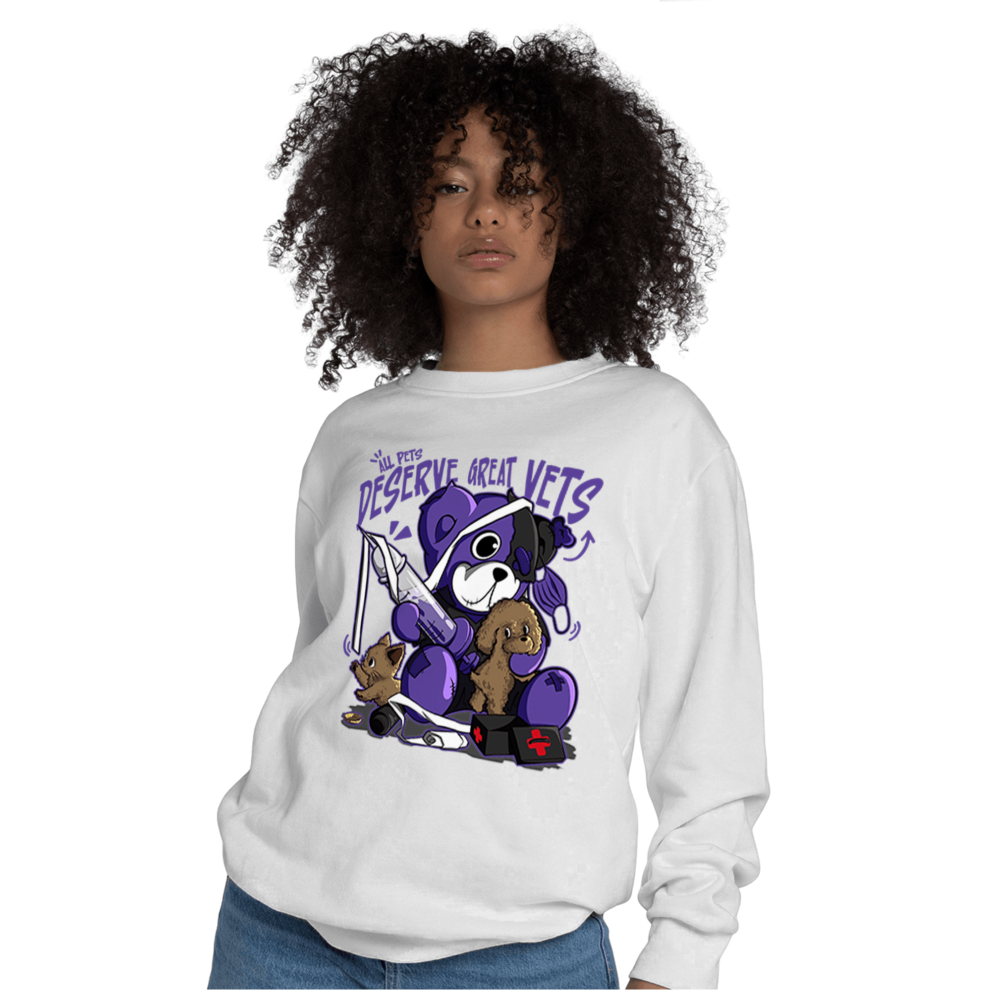 Field Purple 12s Sweatshirt Match Veterinary BER - NastyJamz