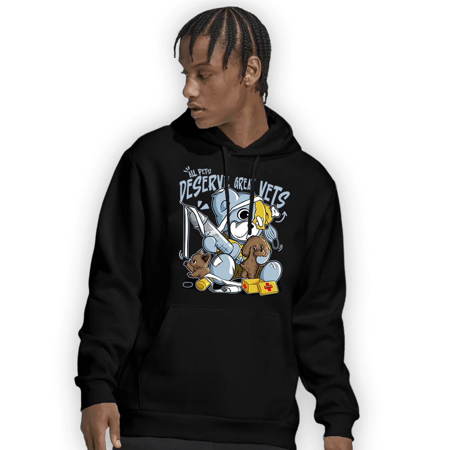 Blue Grey 13s Hoodie Match Veterinary BER - NastyJamz