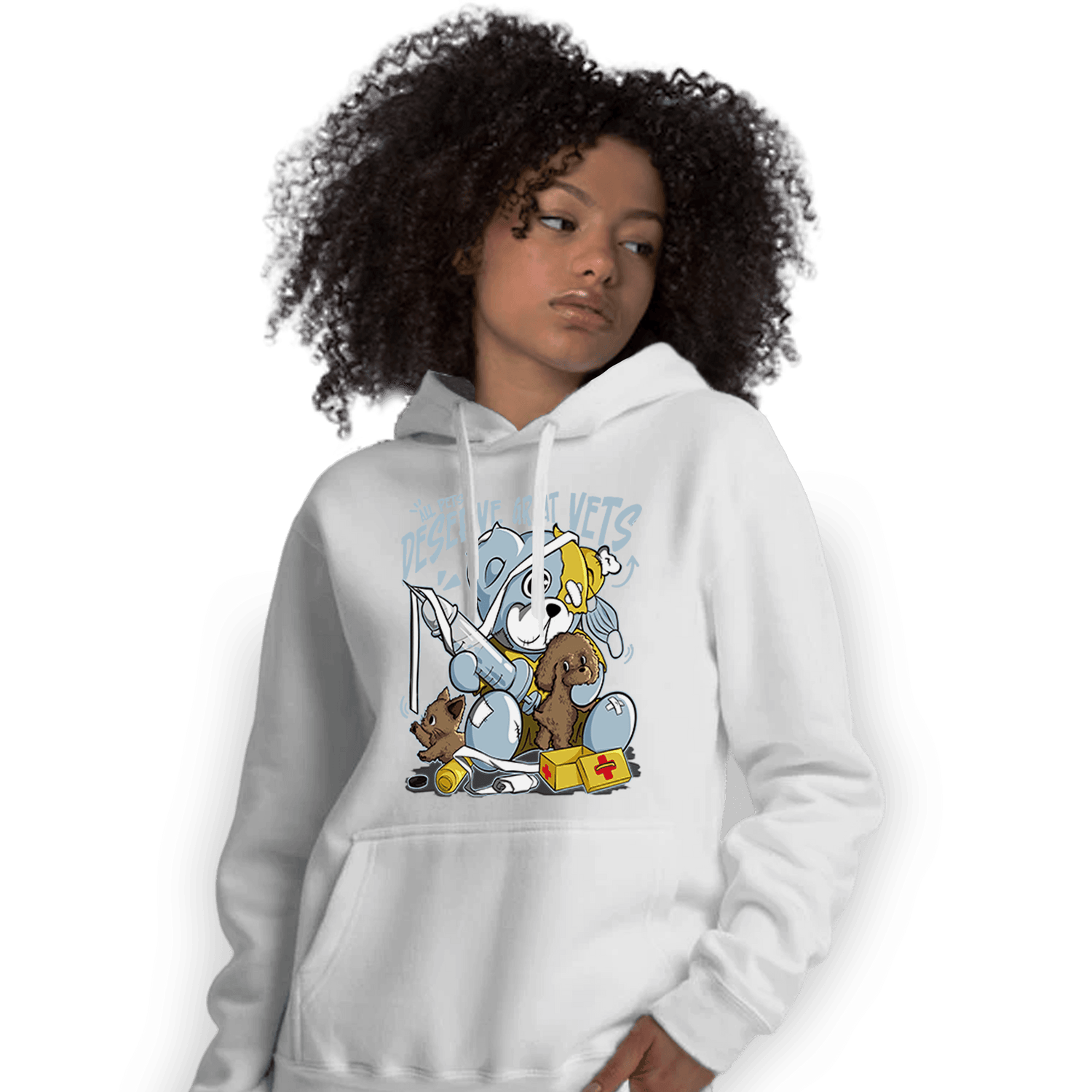 Blue Grey 13s Hoodie Match Veterinary BER - NastyJamz