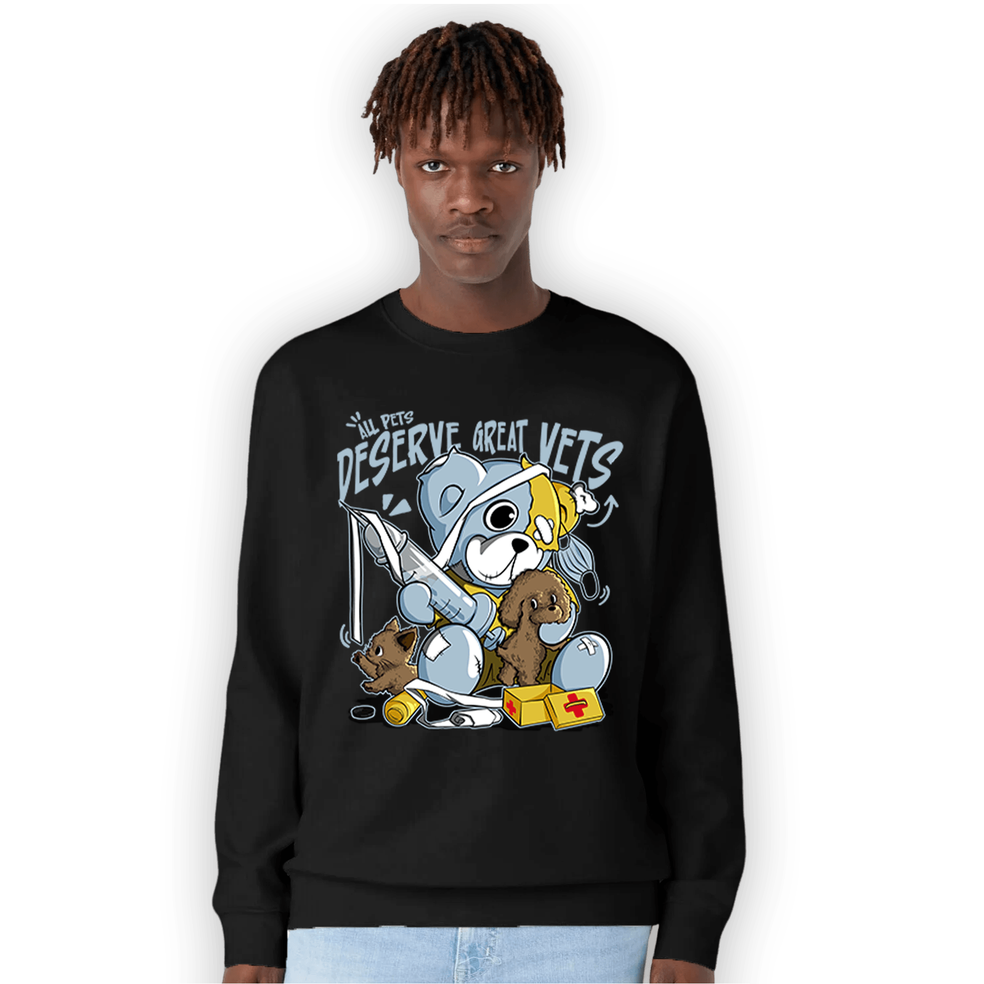 Blue Grey 13s Sweatshirt Match Veterinary BER - NastyJamz