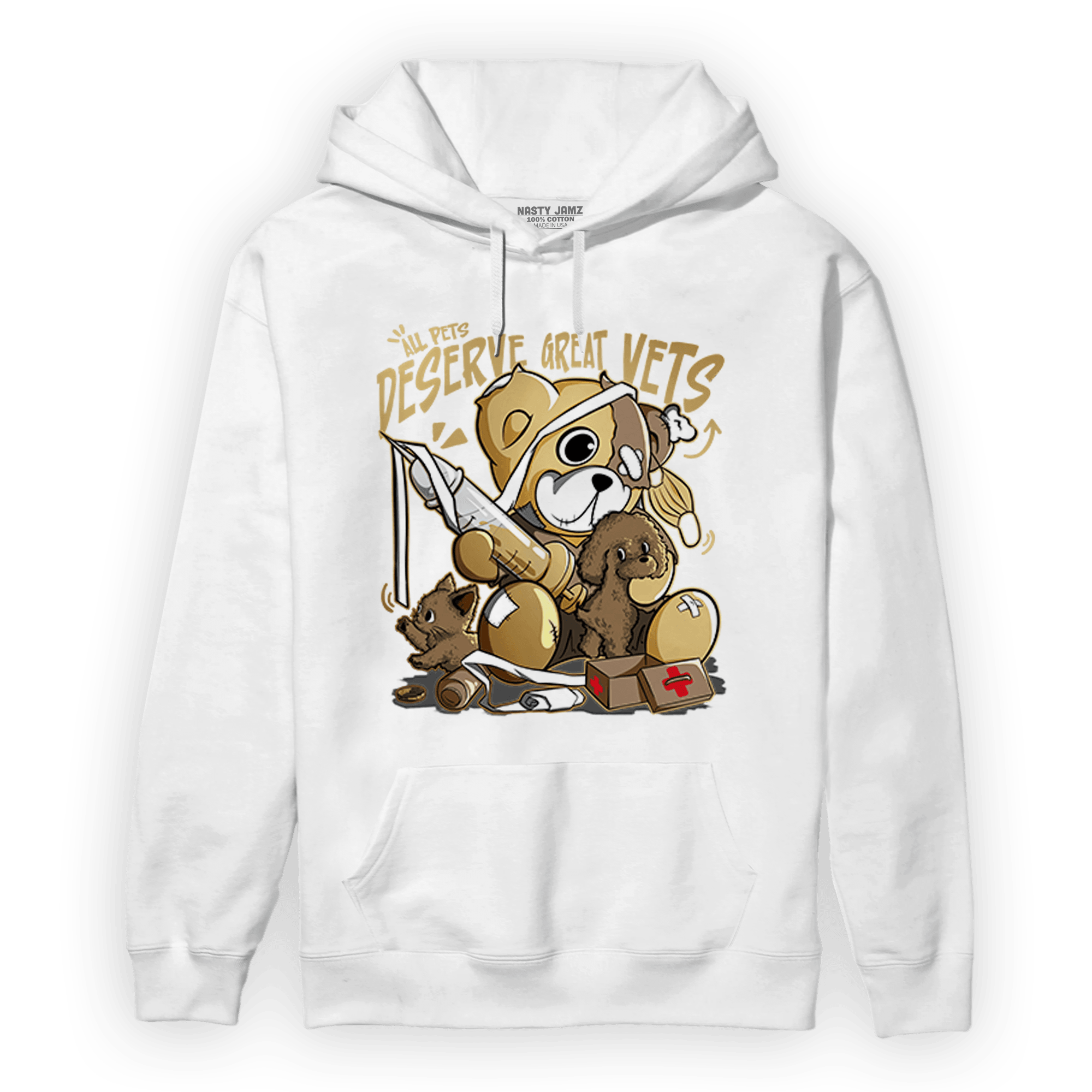 High OG Metallic Gold 1s Hoodie Match Veterinary BER - NastyJamz