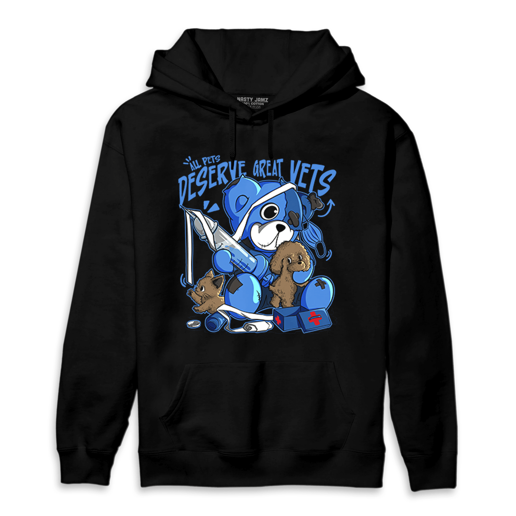 University Blue Toe 1s Hoodie Match Veterinary BER - NastyJamz
