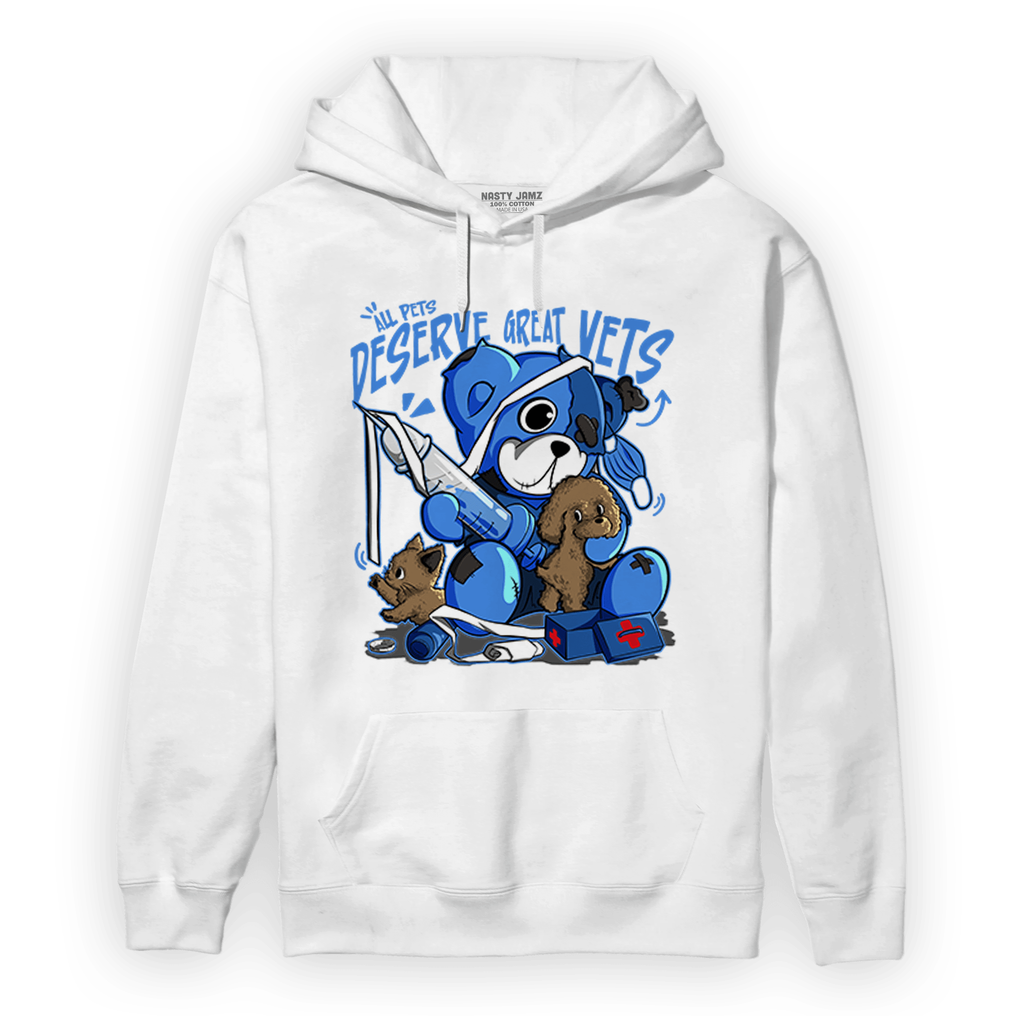 University Blue Toe 1s Hoodie Match Veterinary BER - NastyJamz