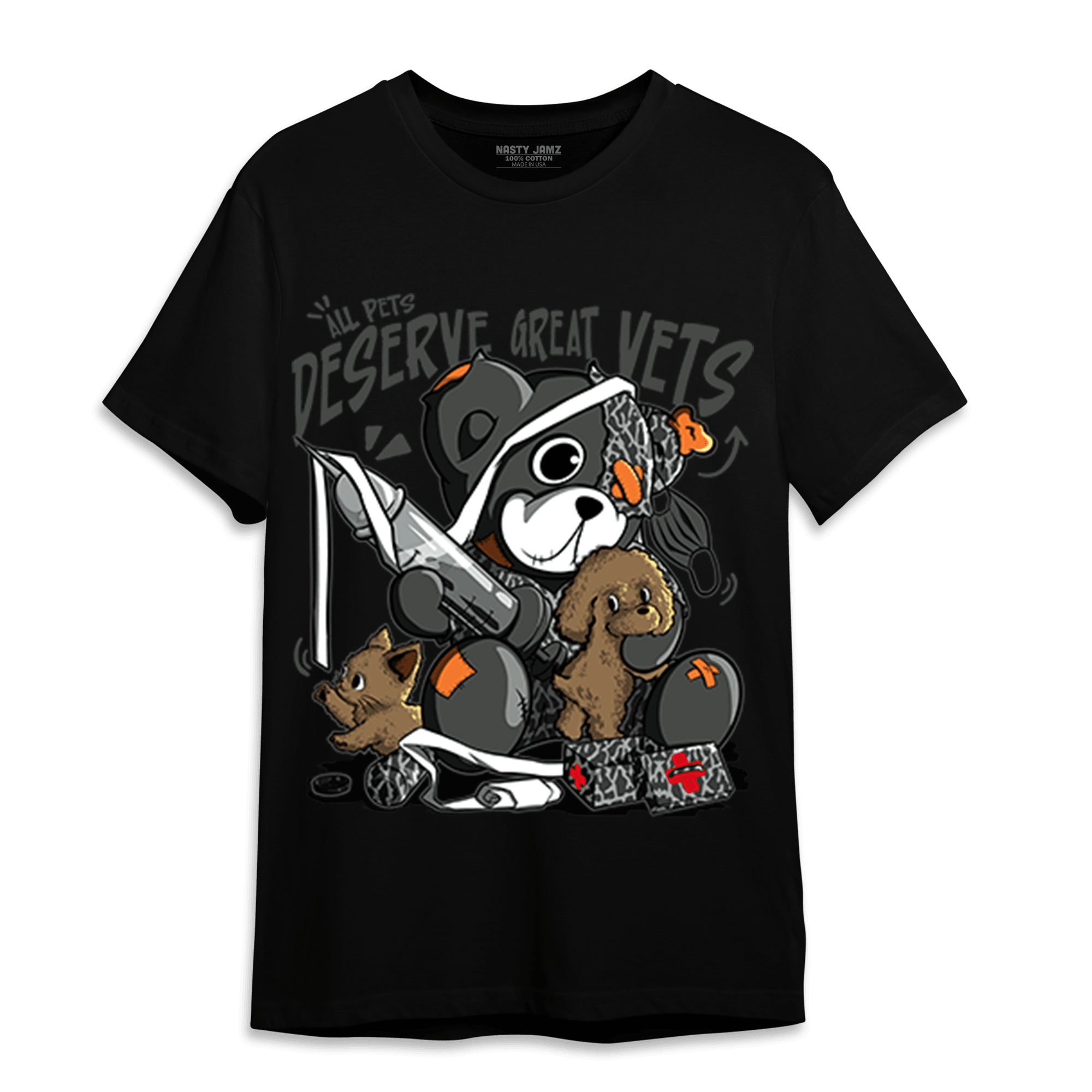 Fear Pack 3s T Shirt Match Veterinary BER - NastyJamz
