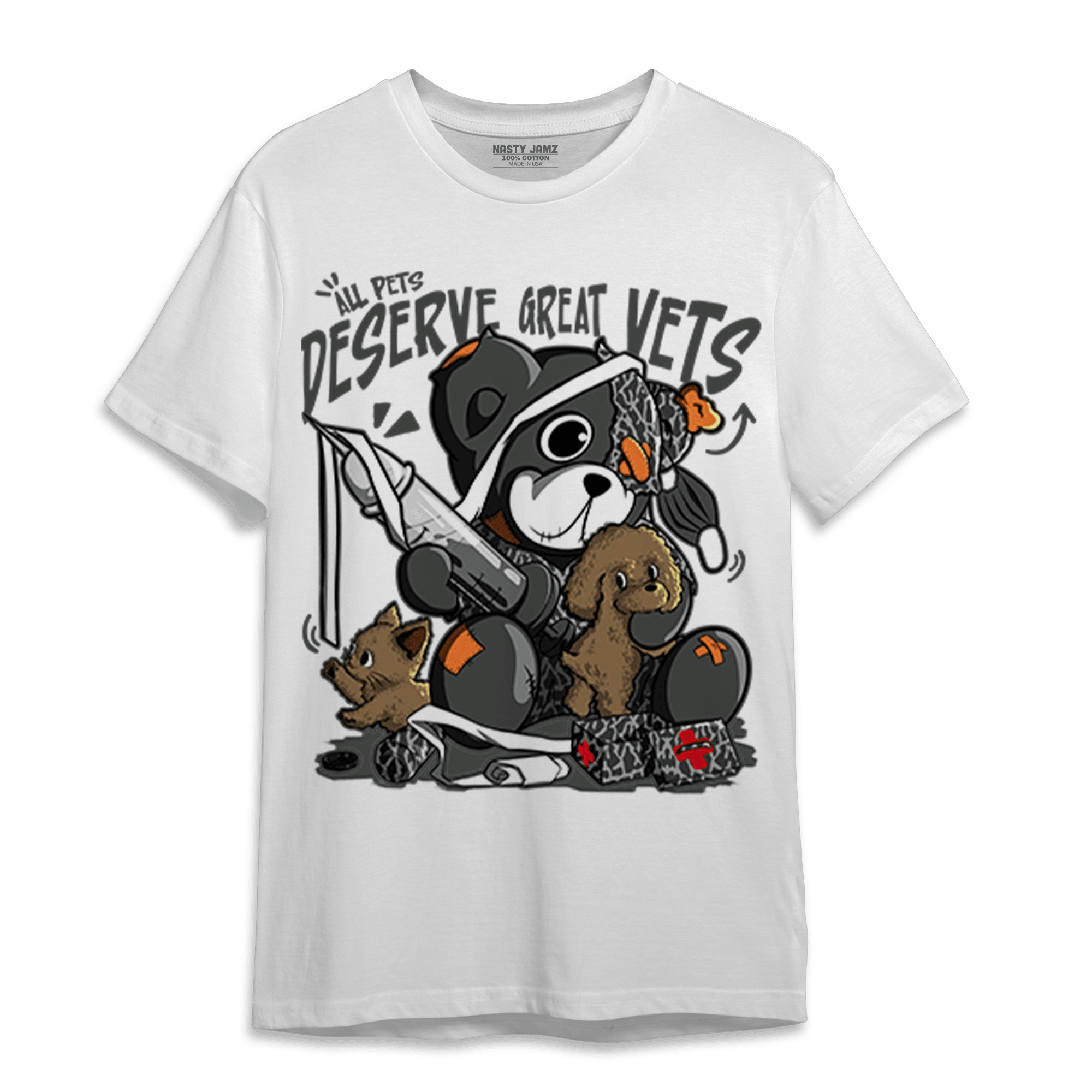 Fear Pack 3s T Shirt Match Veterinary BER - NastyJamz