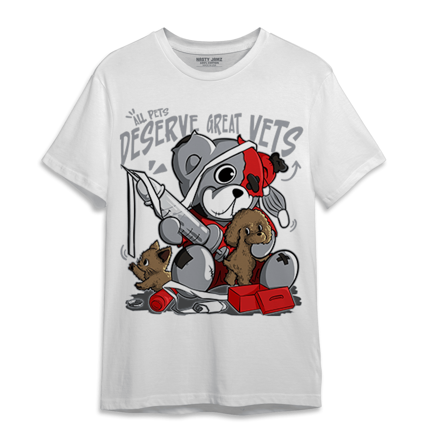 Bred Reimagined 4s T Shirt Match Veterinary BER - NastyJamz