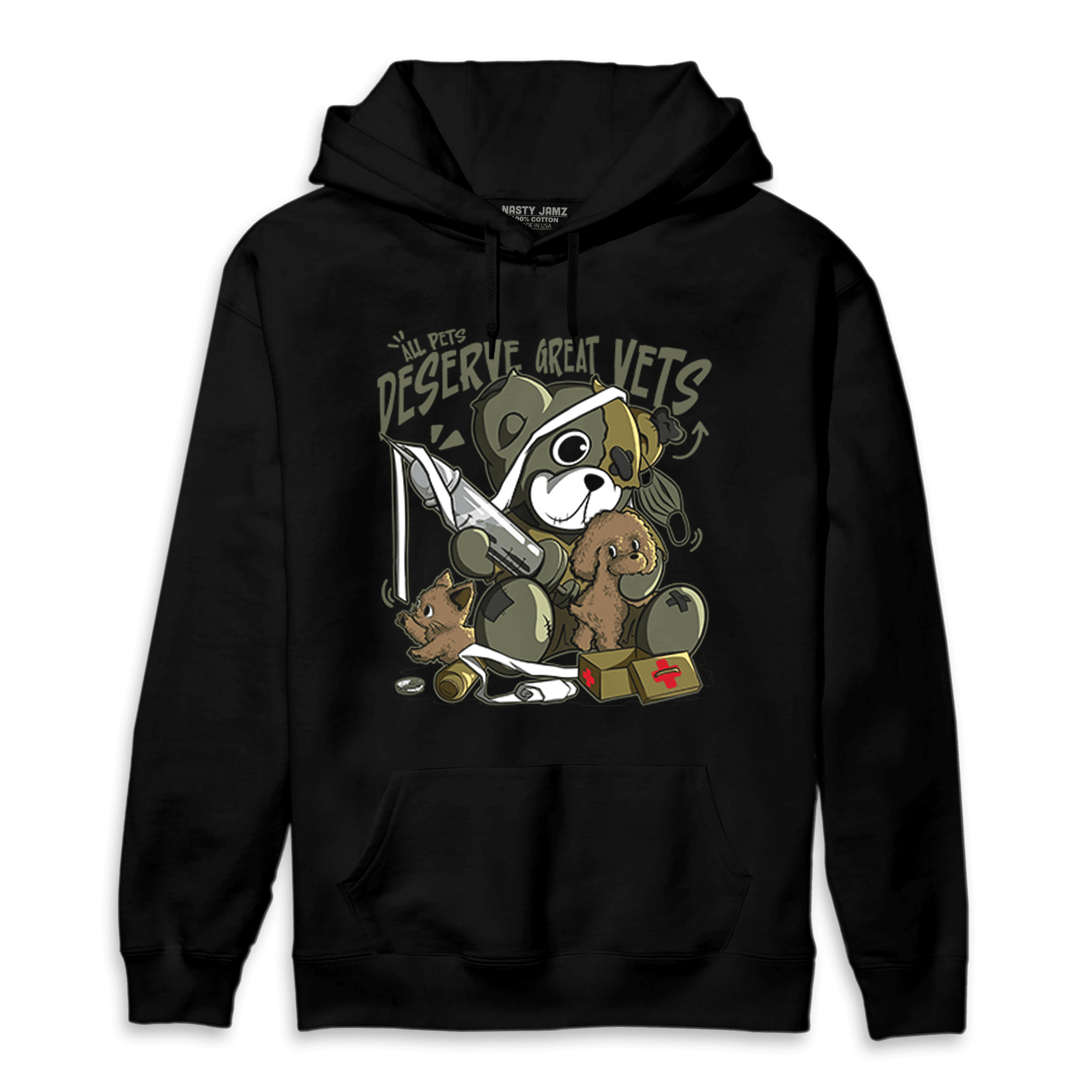 SE Craft Medium Olive 4s Hoodie Match Veterinary BER - NastyJamz
