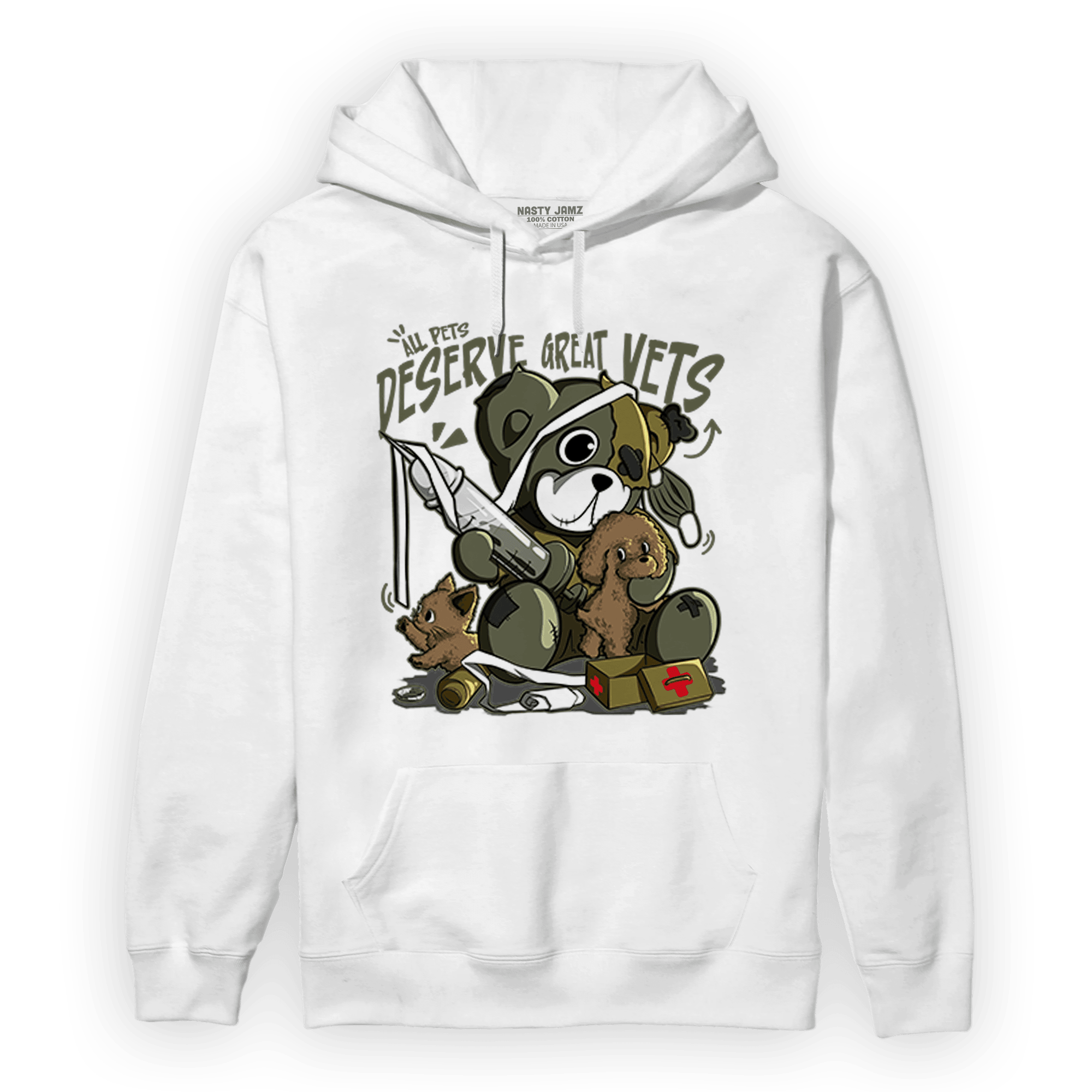 SE Craft Medium Olive 4s Hoodie Match Veterinary BER - NastyJamz