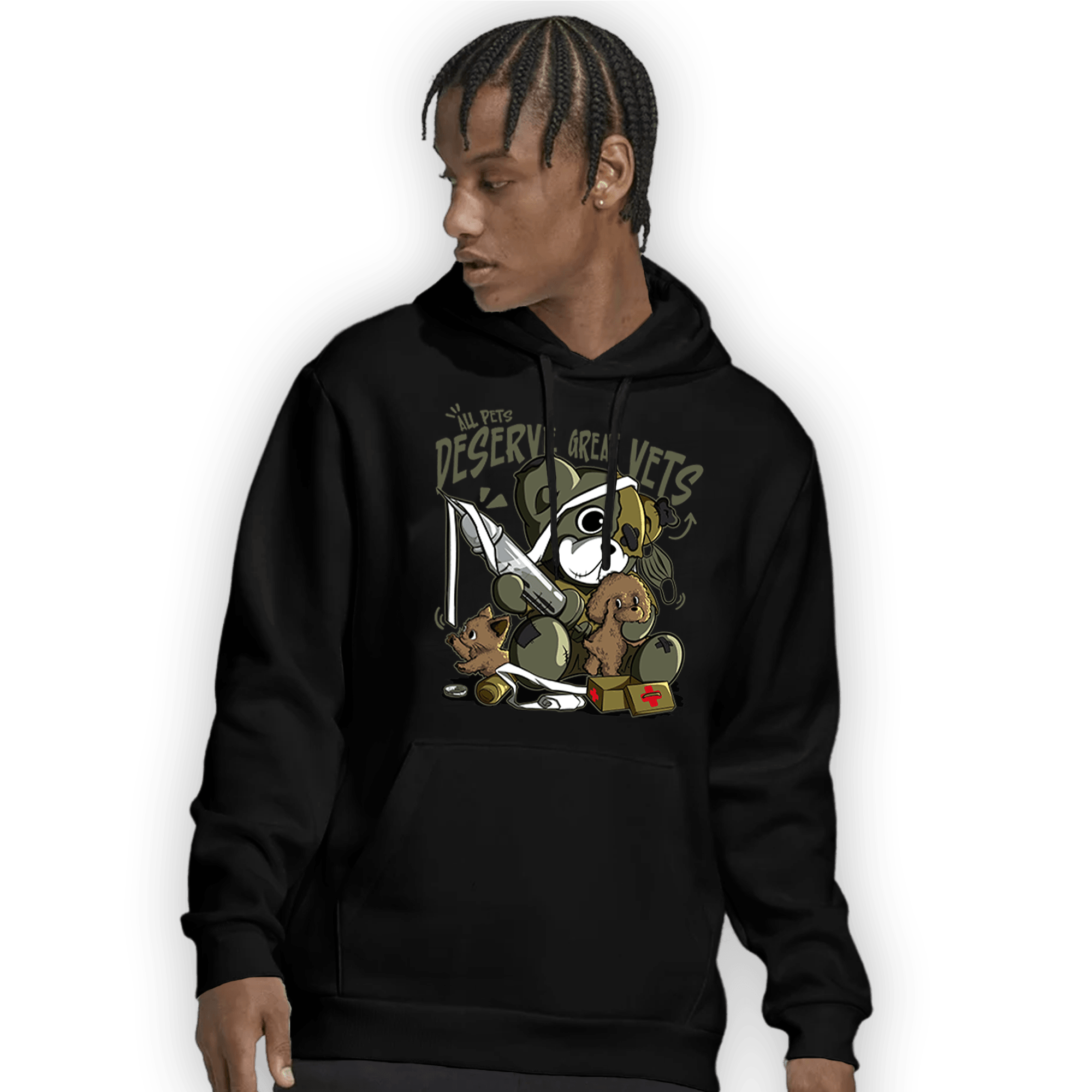 SE Craft Medium Olive 4s Hoodie Match Veterinary BER - NastyJamz